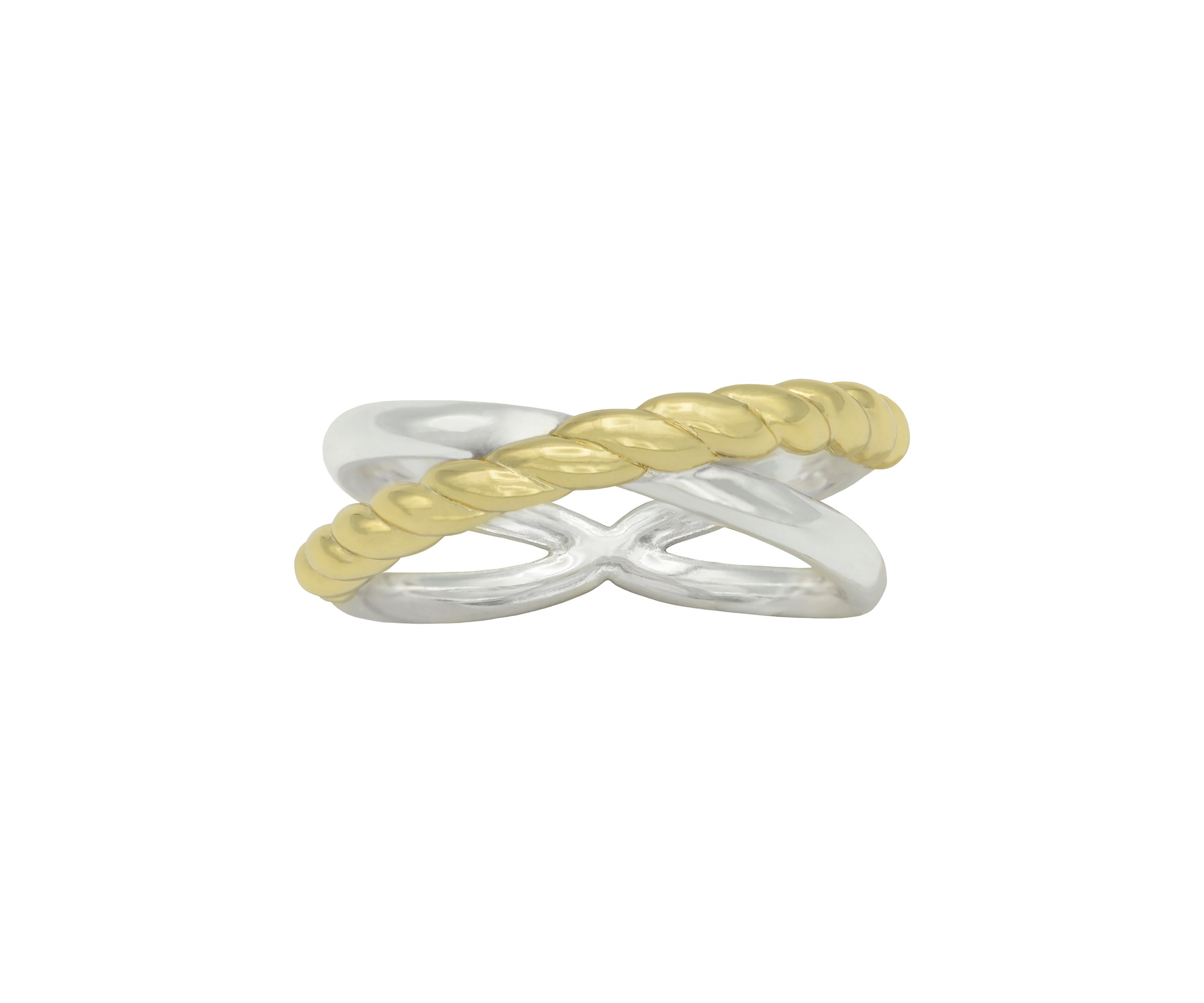 Two Tone Rope X Ring