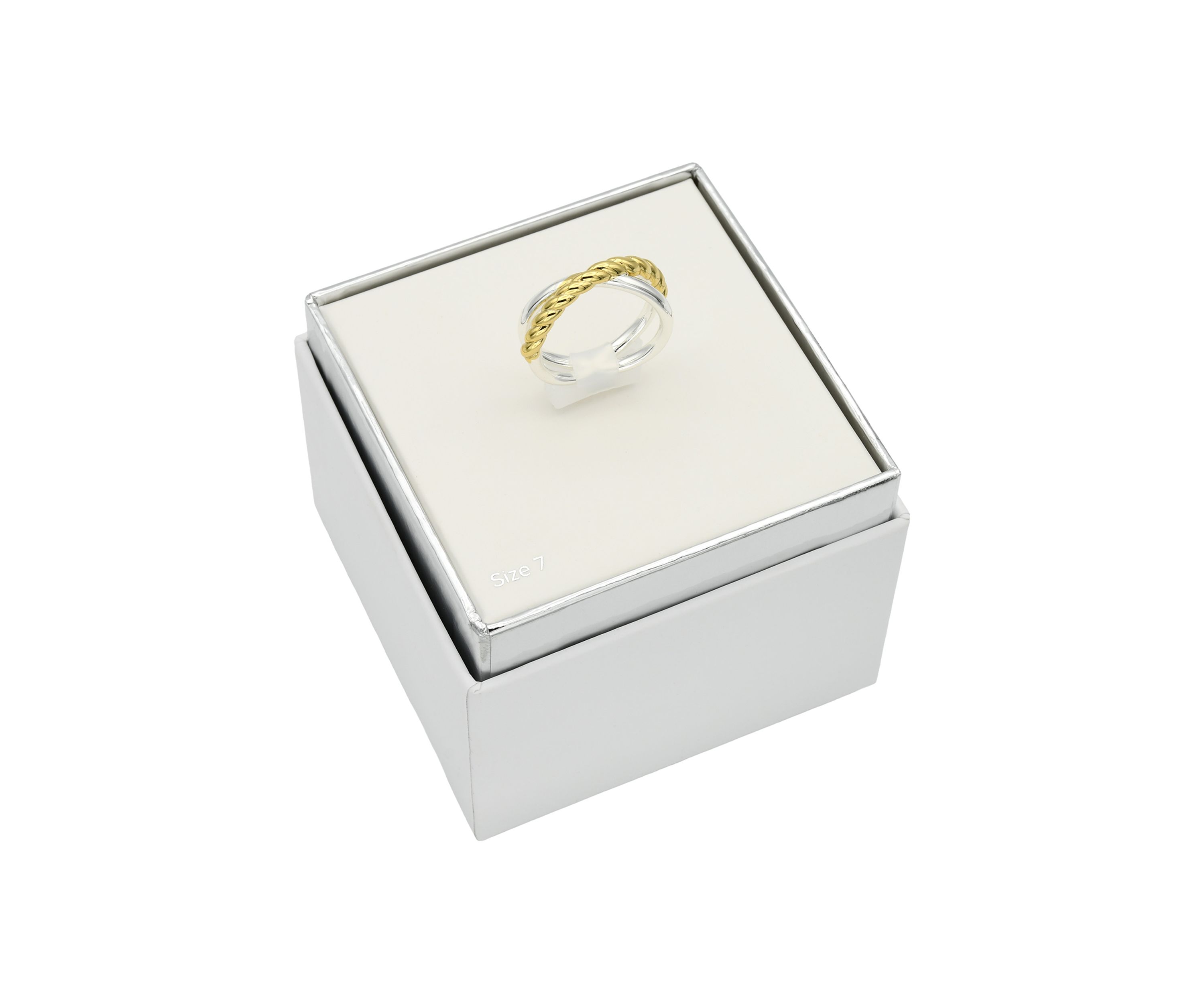 Two Tone Rope X Ring