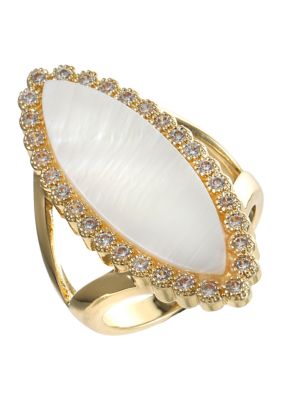 evie  emma Stone Gold Tone Statement Ring