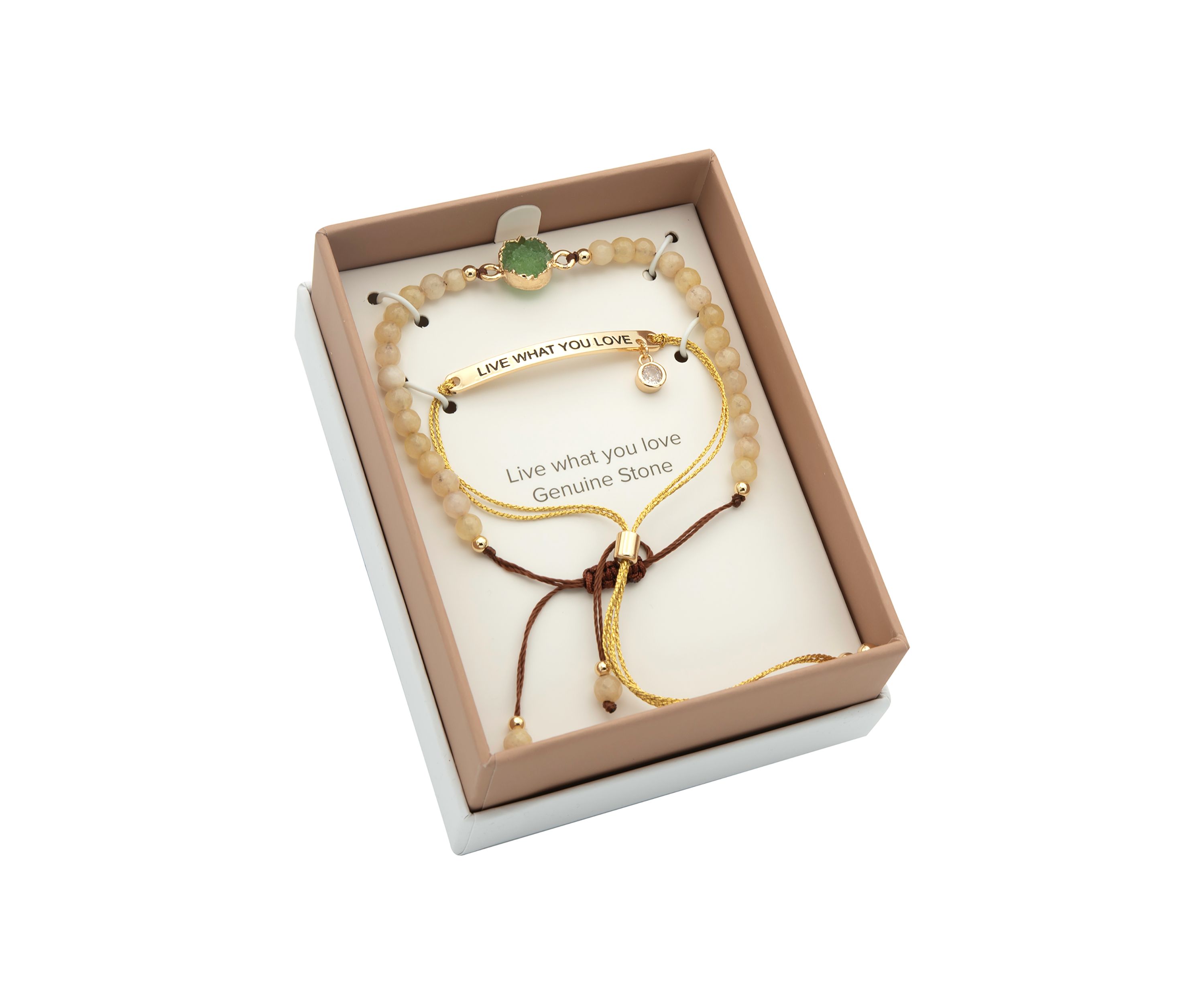 Duo Topez Engraved Gold Bracelets