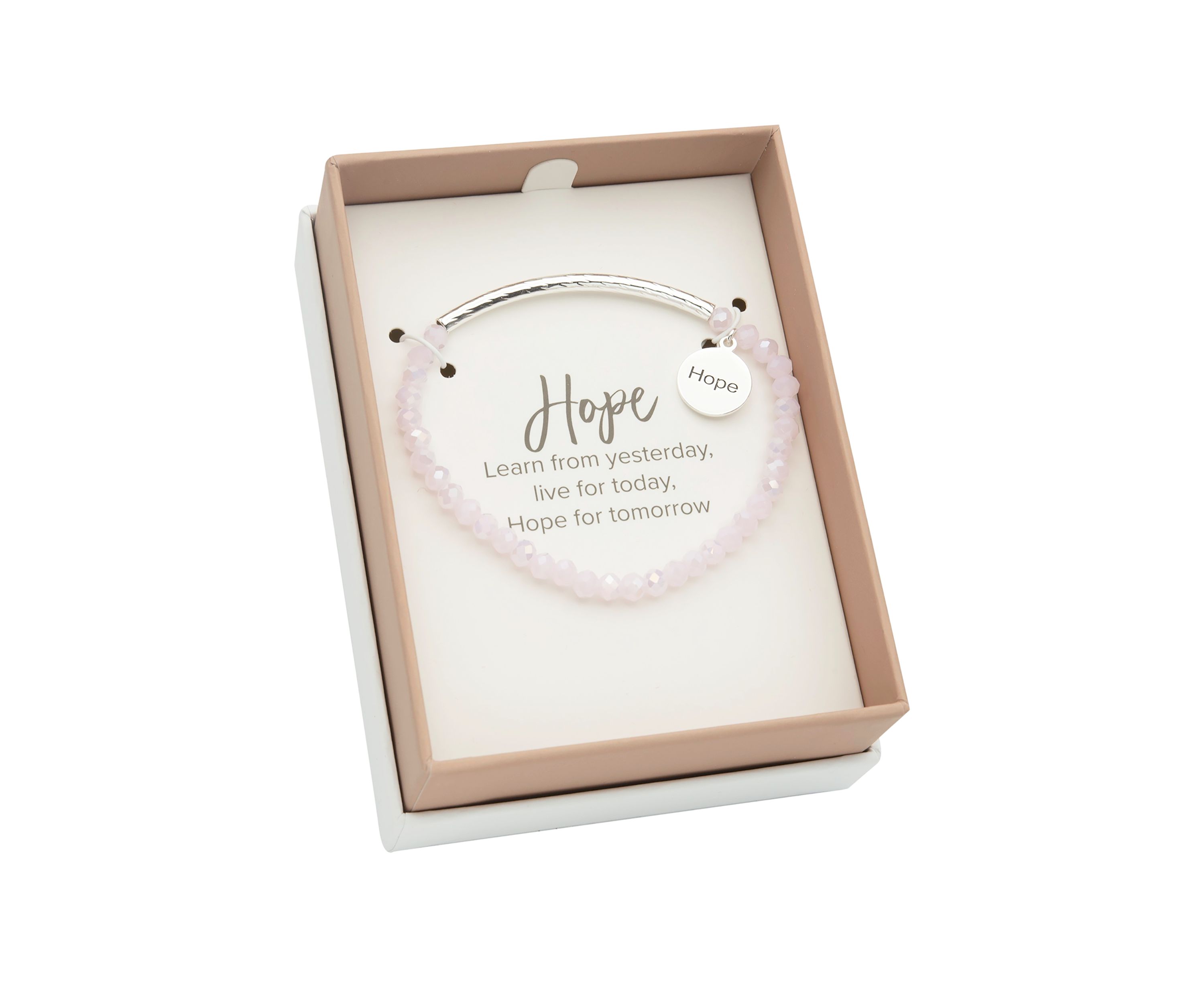 Gold Beaded Hope Stretch Bracelet