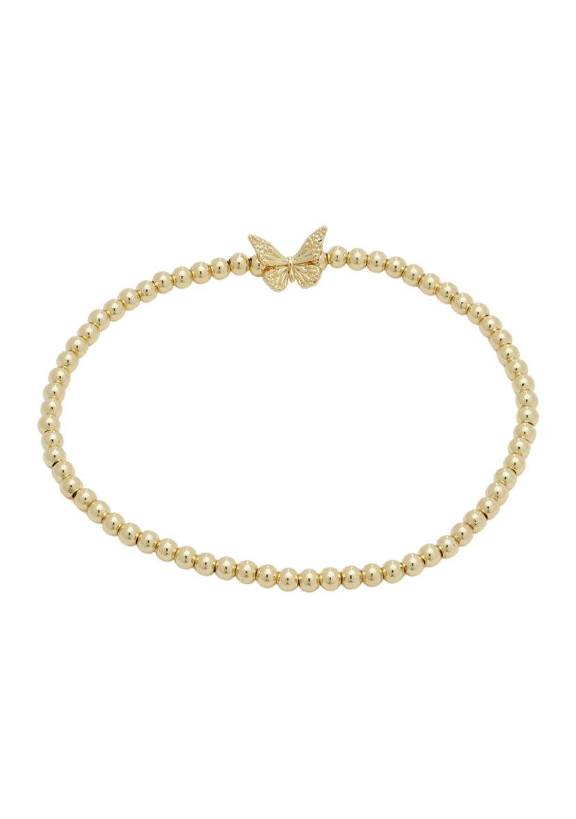 Butterfly Beaded Stretch Bracelet
