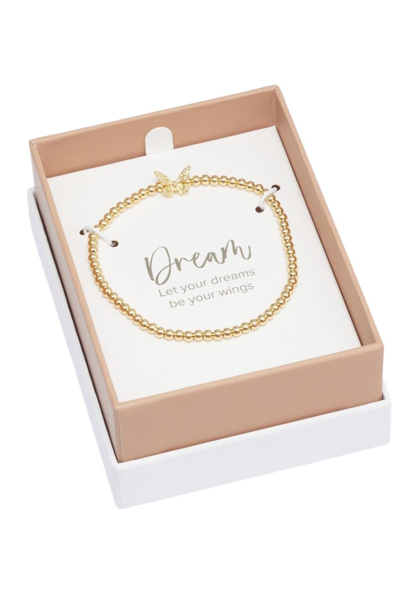 Butterfly Beaded Stretch Bracelet