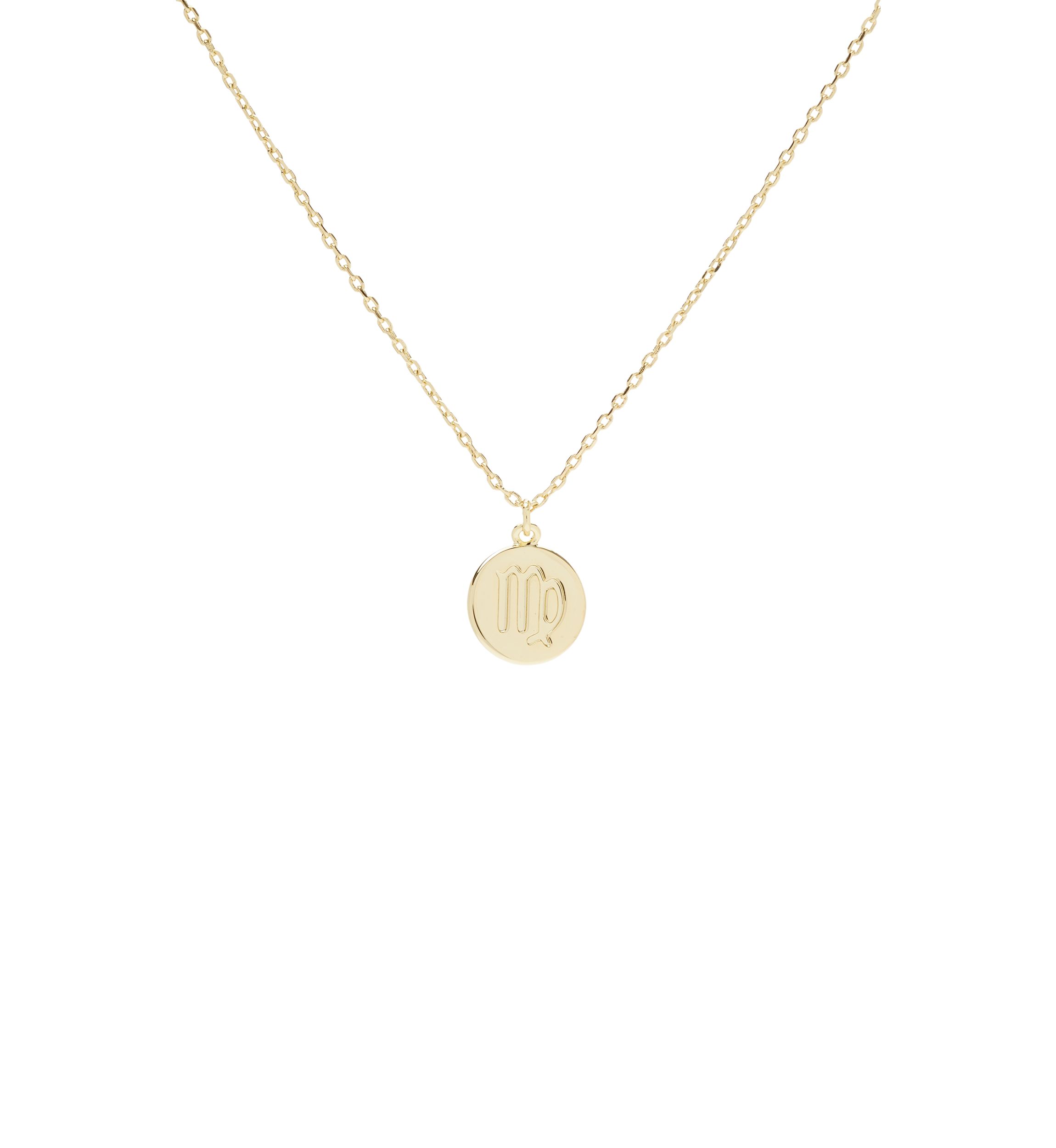 Gold Tone Zodiac Duo Pendant Necklace Set