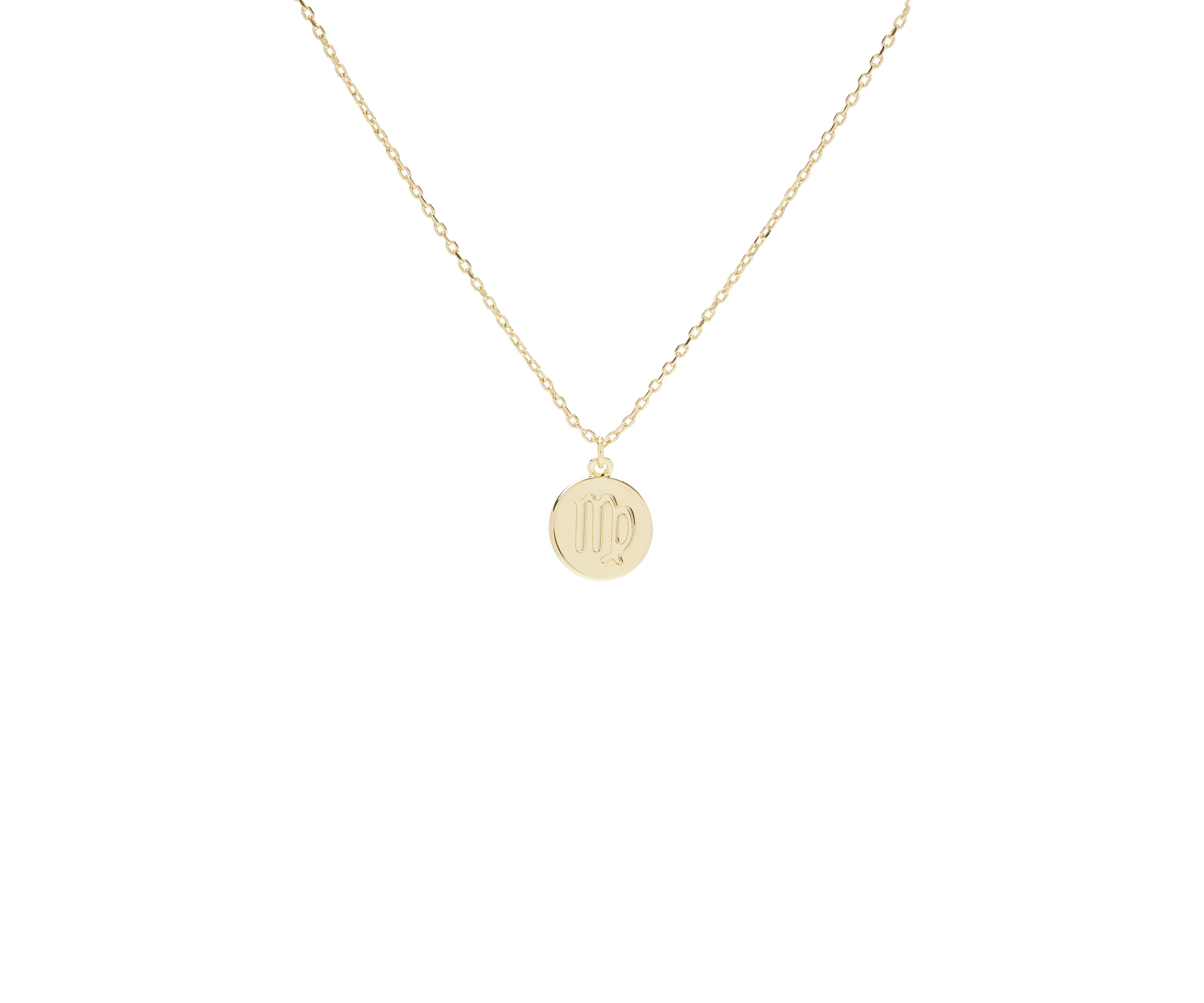 Gold Tone Zodiac Duo Pendant Necklace Set