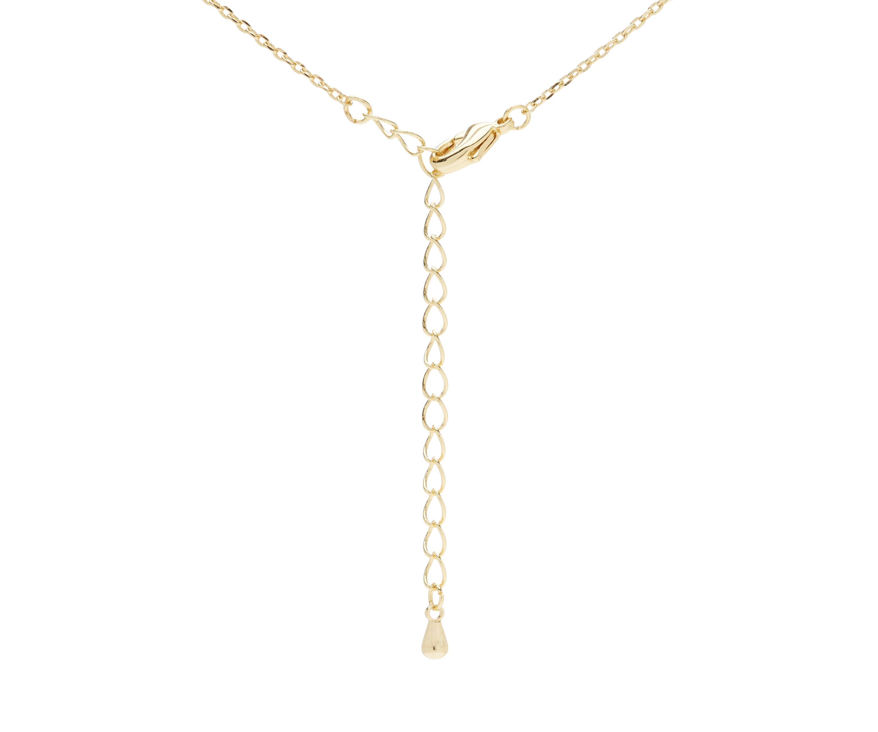 Gold Tone Zodiac Duo Pendant Necklace Set