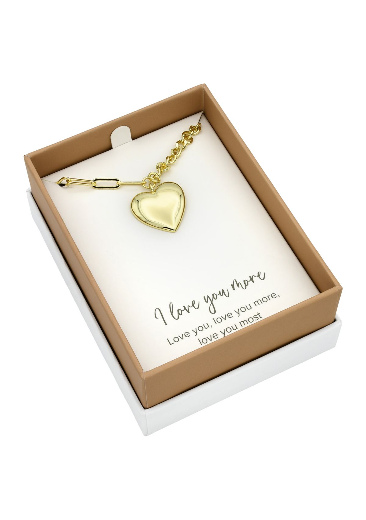 Gold Tone Heart Locket Necklace