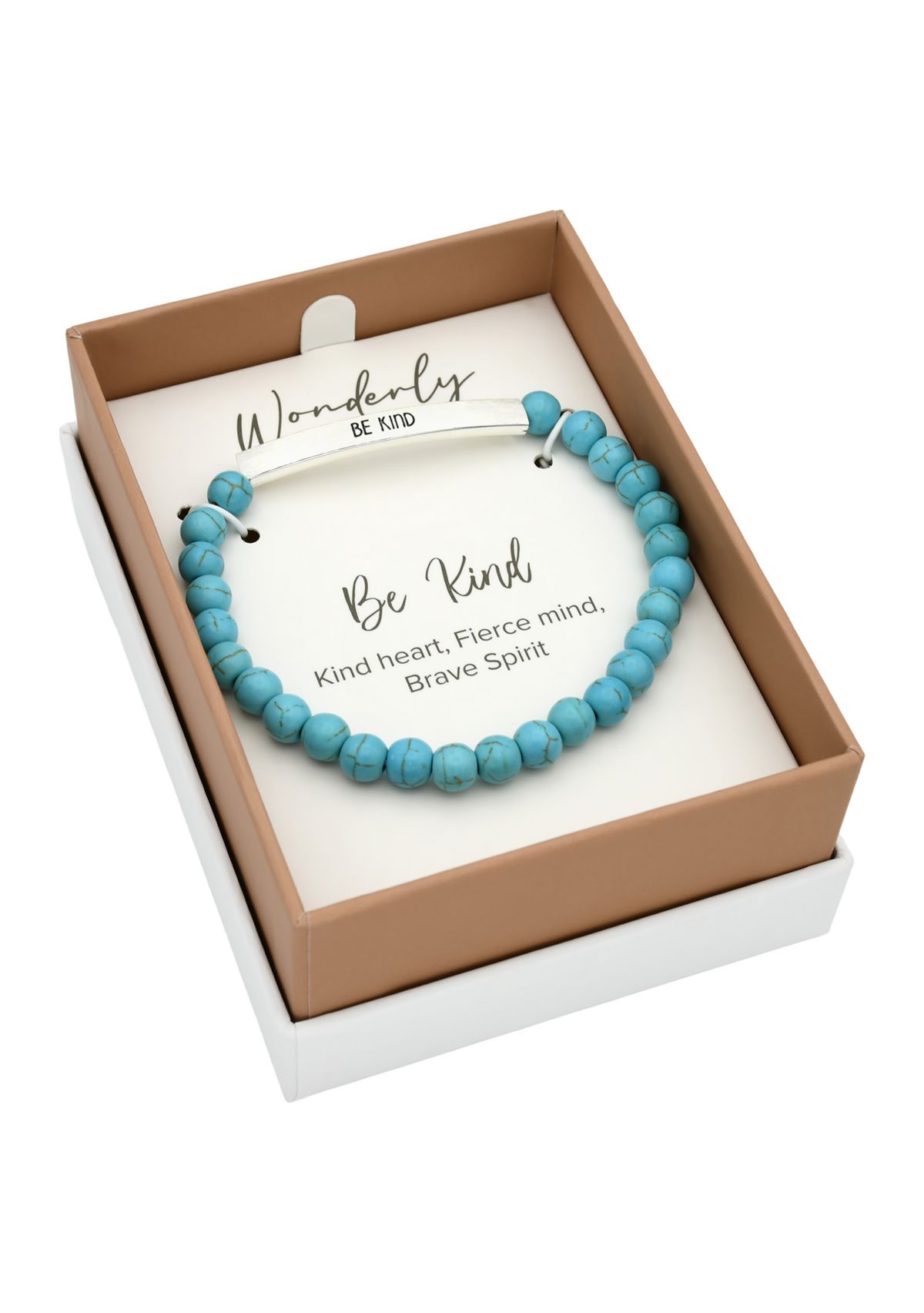 Gold Tone Be Kind Beaded Bracelet