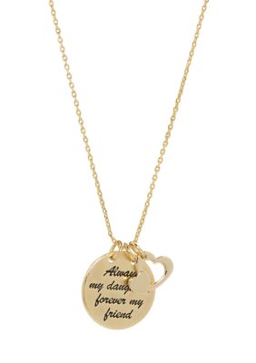 Wonderly Women's Gold Plated Heart Charm Necklace