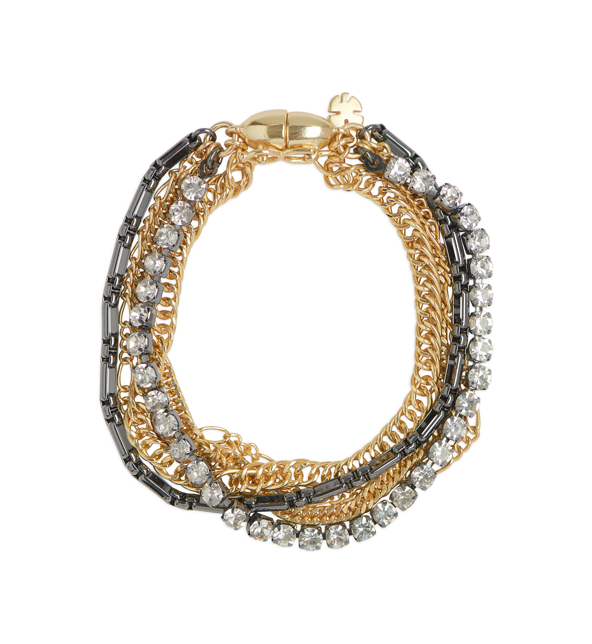 Ox and Sparkle Layered Bracelet