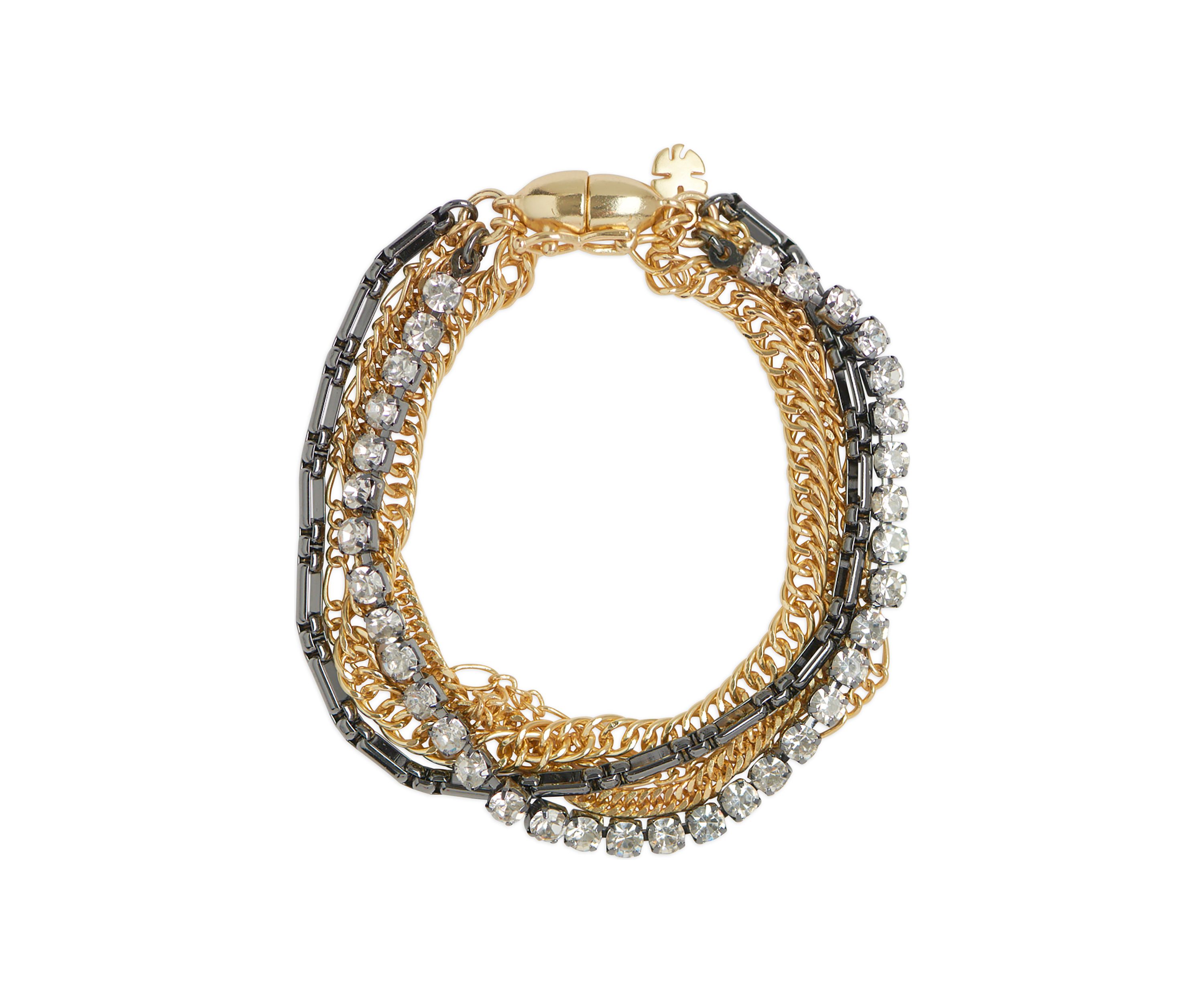 Ox and Sparkle Layered Bracelet