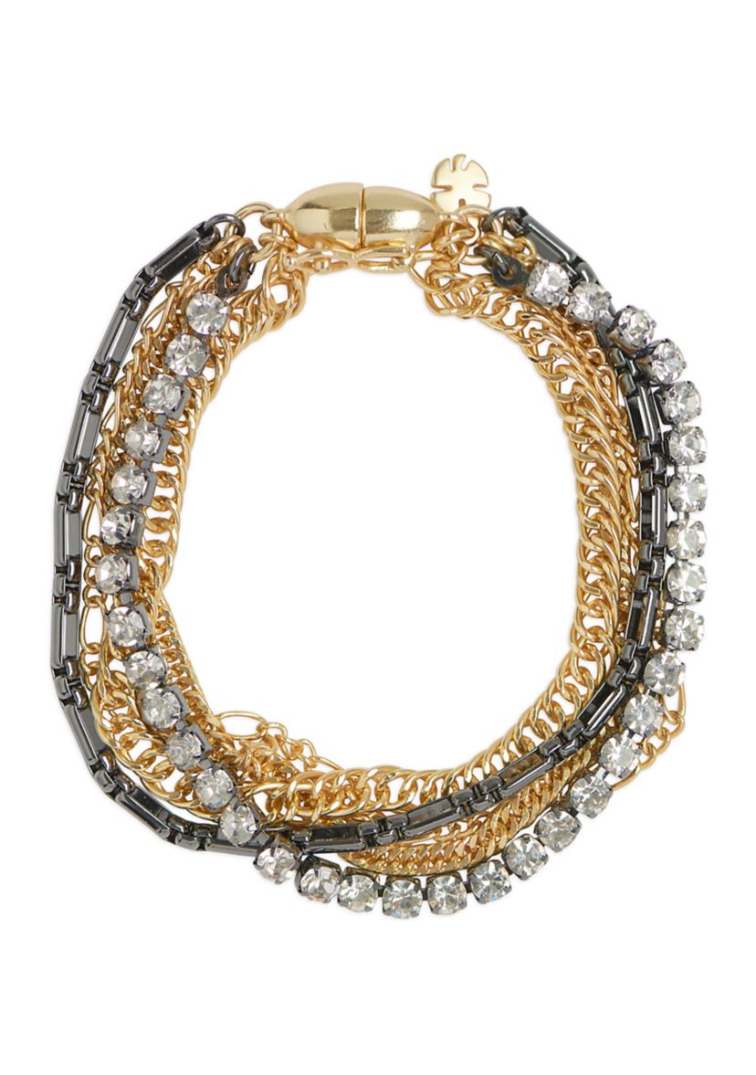 Ox and Sparkle Layered Bracelet