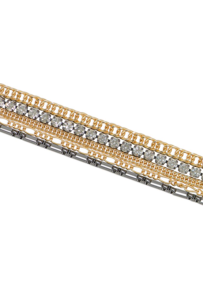 Ox and Sparkle Layered Bracelet