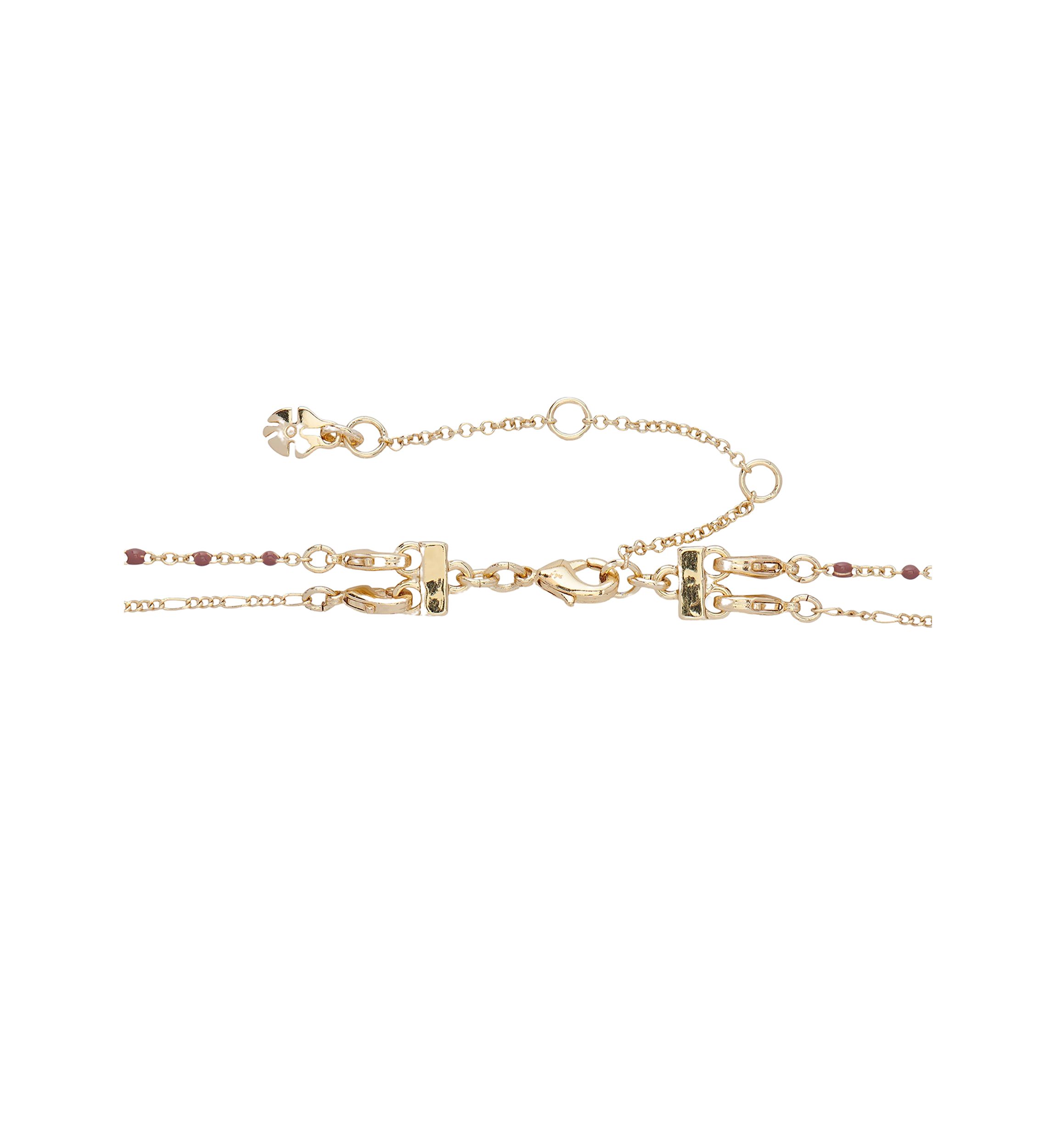 Gold Tone Hat and Boot Layer Necklace