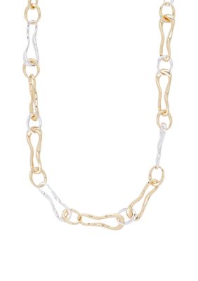 Mixed Metal Chain Necklace