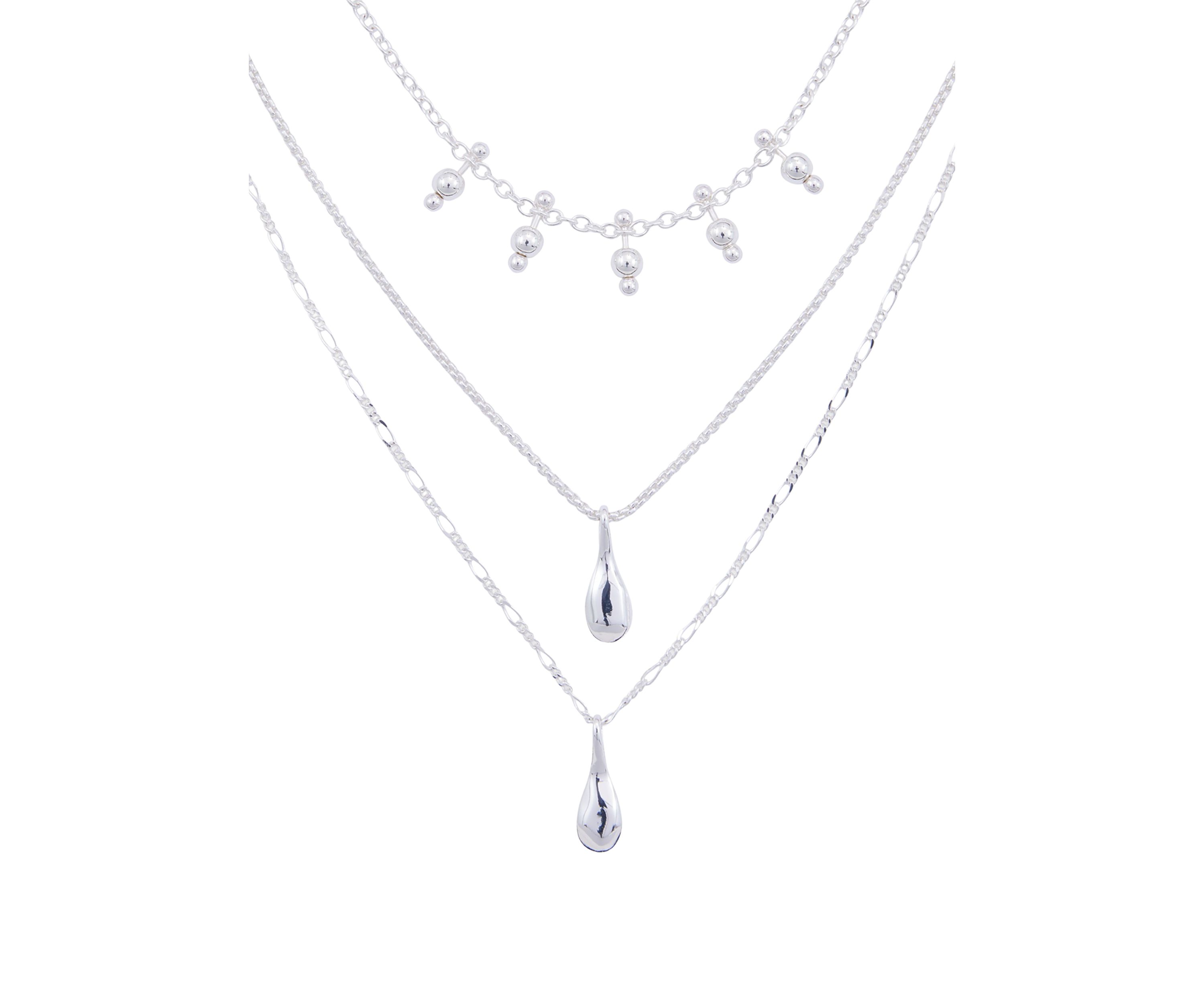 Mixed Metal Layered Necklace