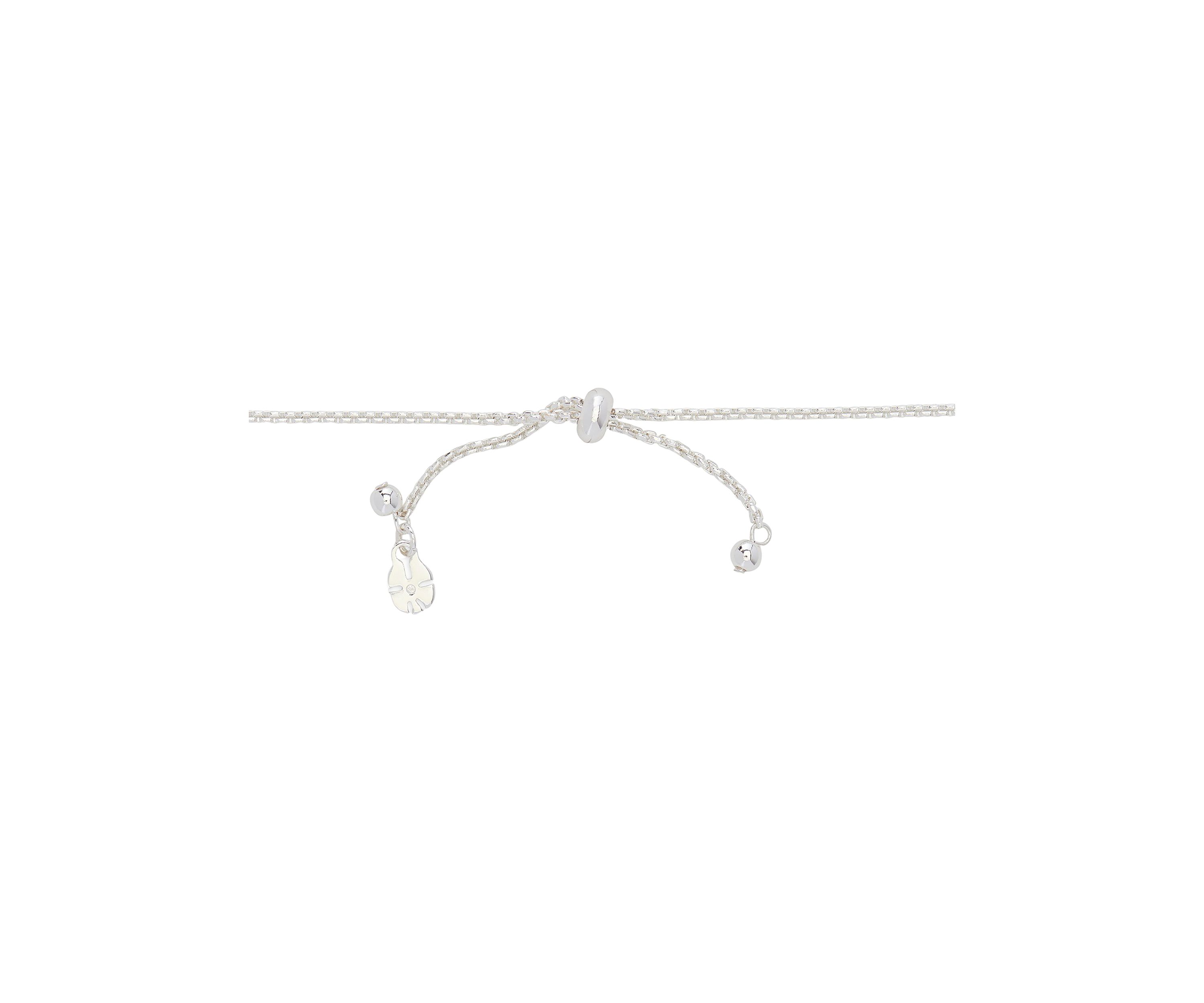 Silver Tone Pierced Hoop Necklace