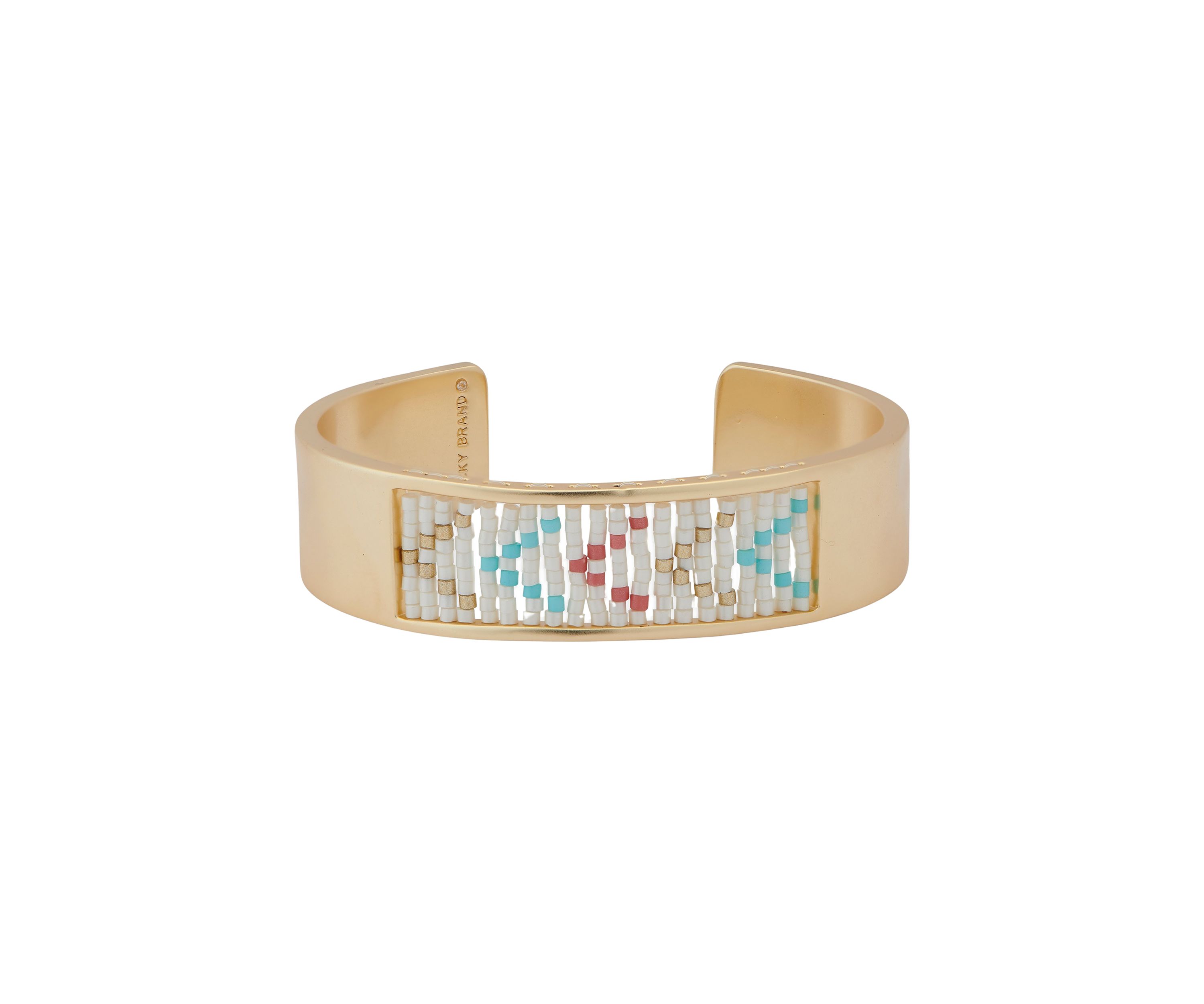 Gold Tone Beaded Cuff Bracelet