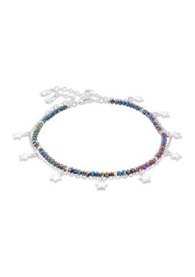 Beaded And Star Chain Anklet Set 
