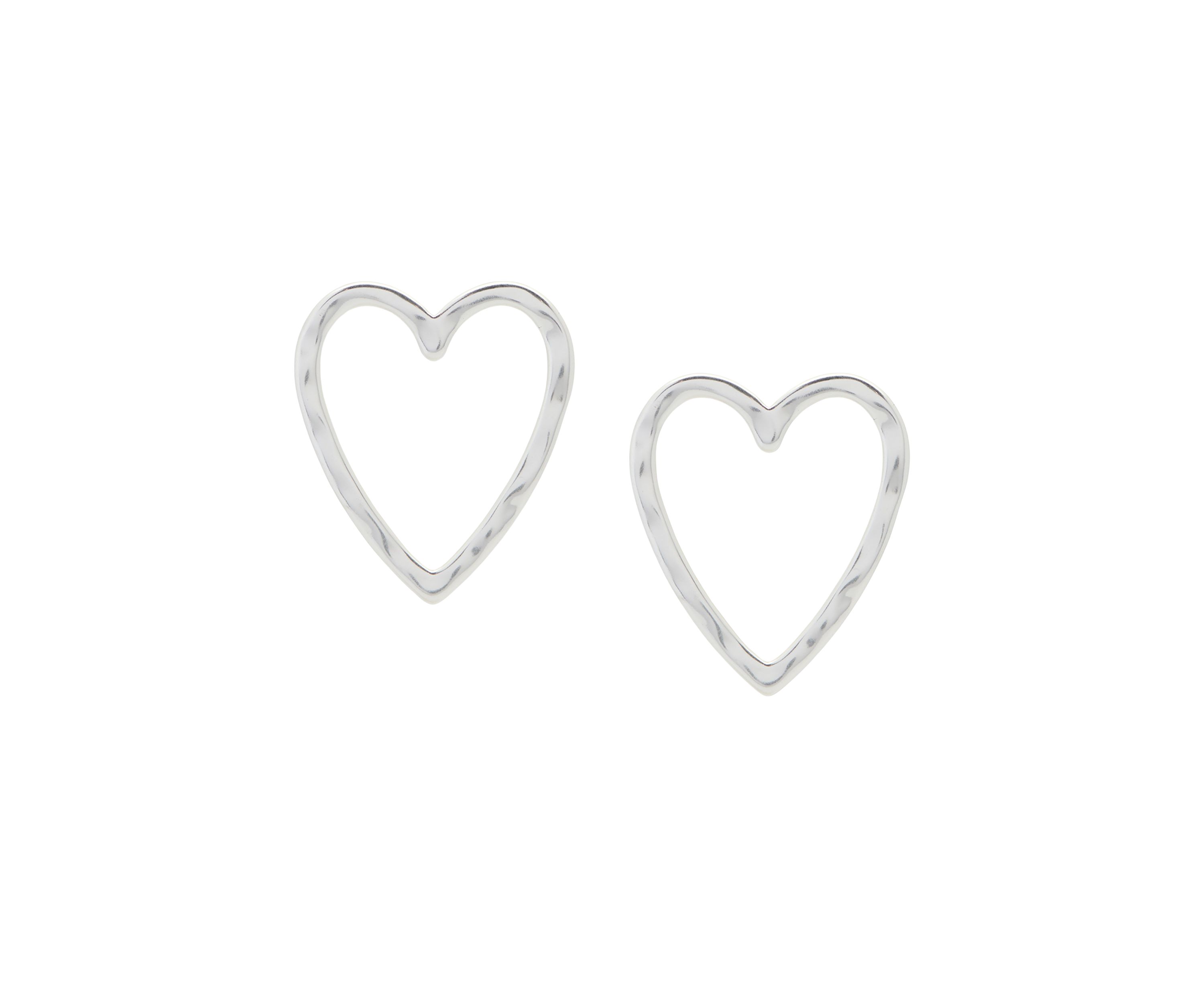 Open Heart Stud Earrings
