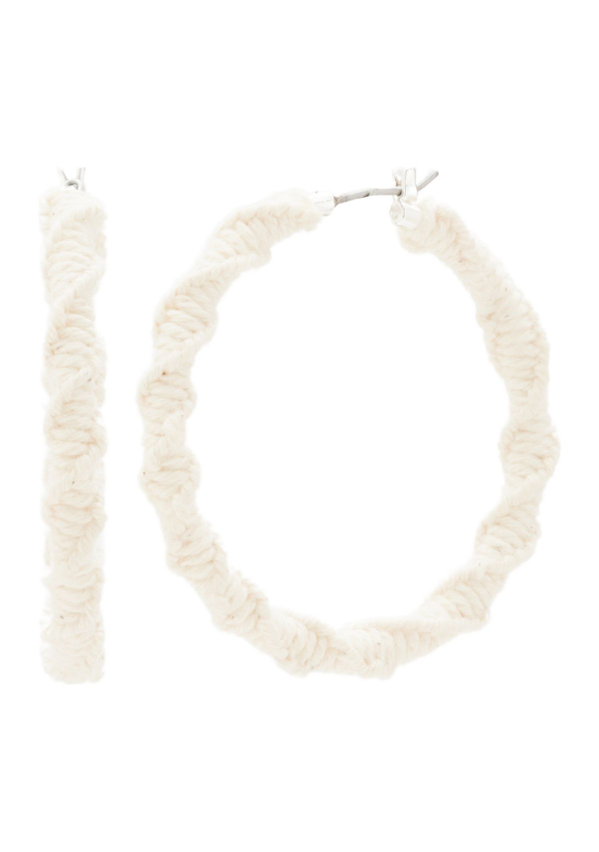 Large Woven Hoop Earrings