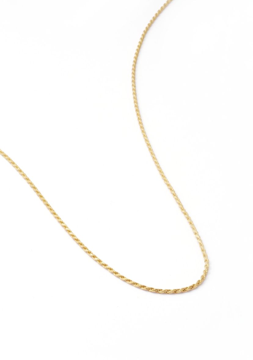 Gold Over Sterling Silver Chain Necklace