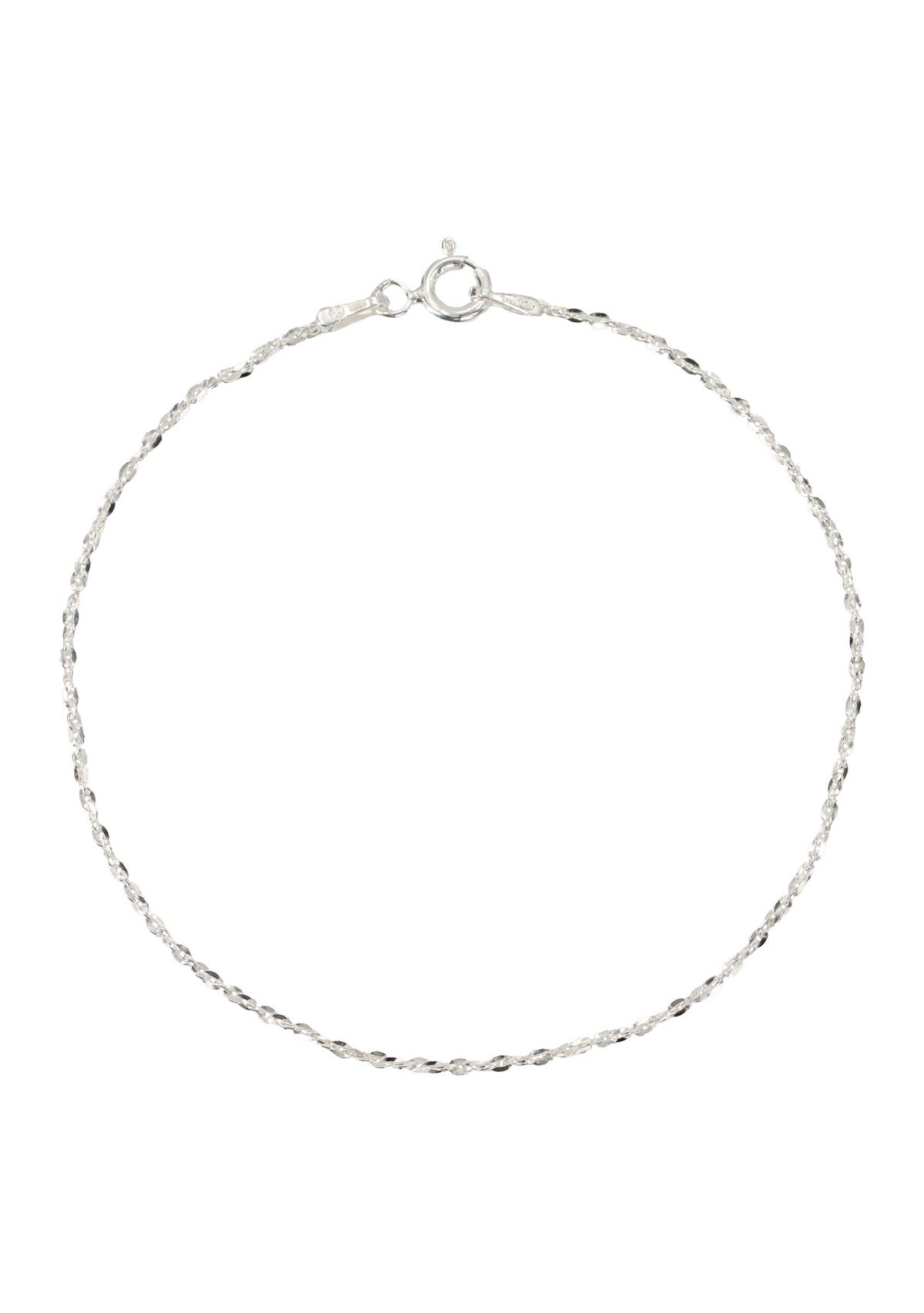 Sterling Silver Tiny Sparkle Chain Bracelet