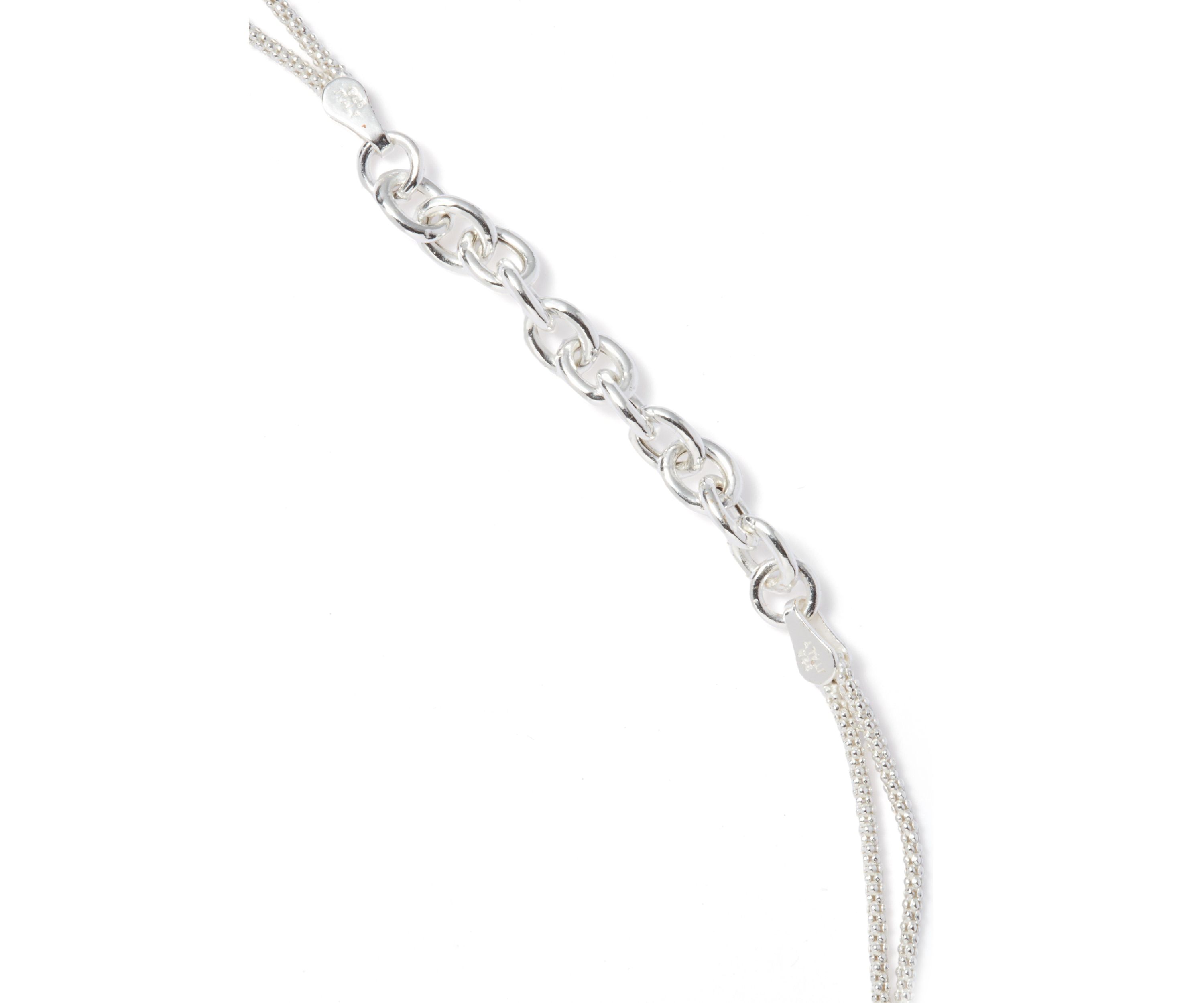 Sterling Silver Combo Chain Bracelet