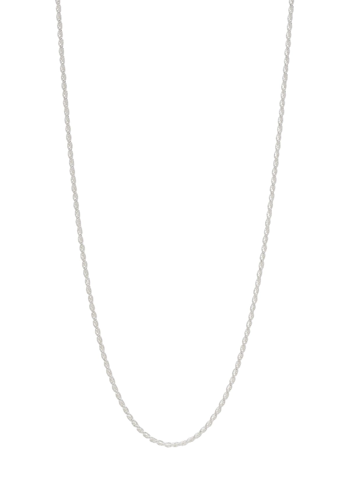 Sterling Silver Small 18 Rope Chain Necklace