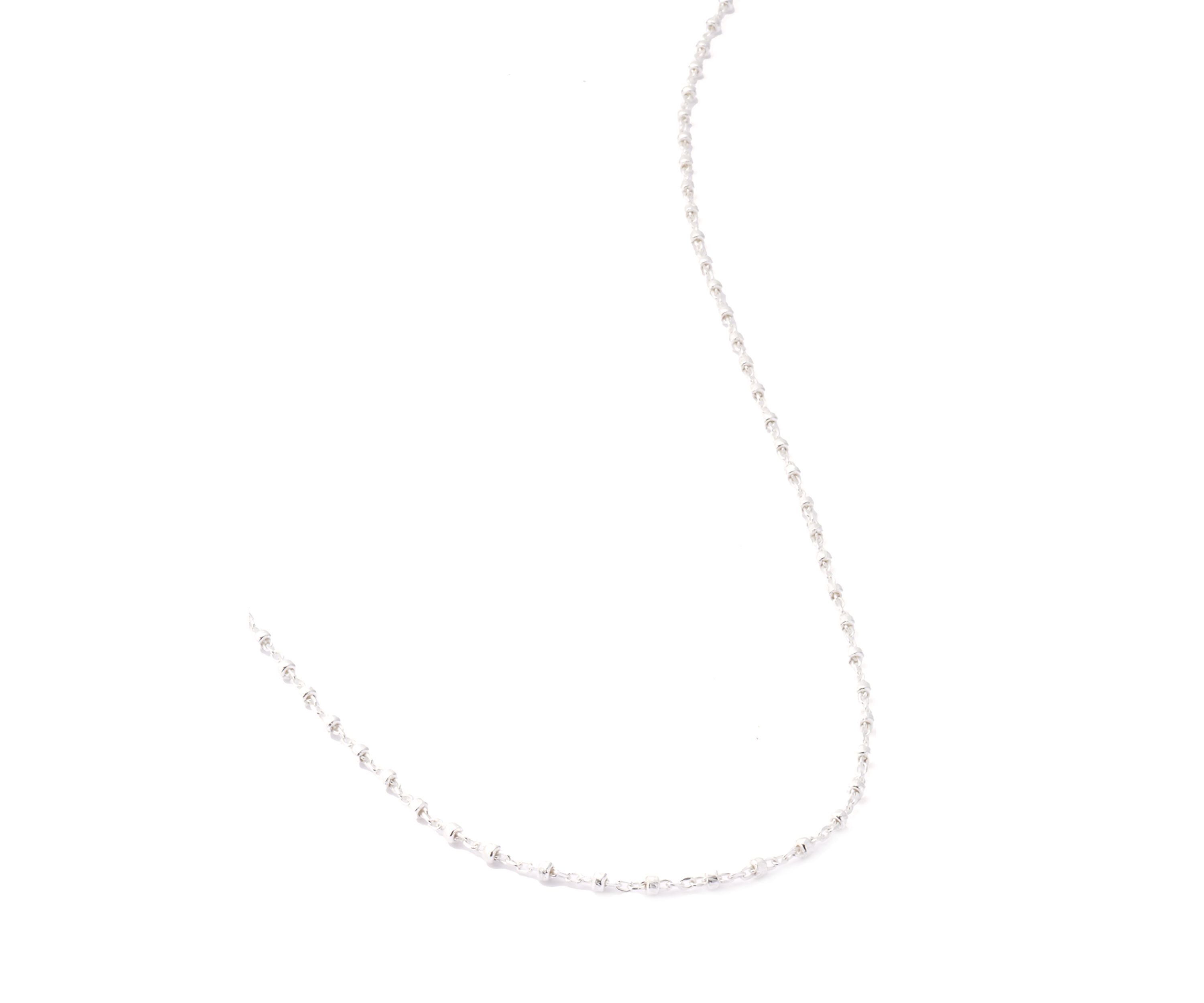Sterling Silver Chain Bead Necklace