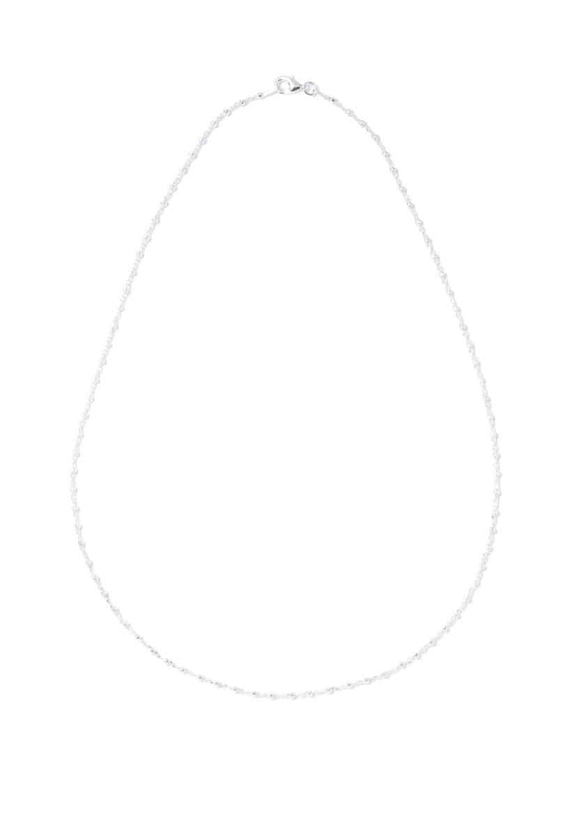 Sterling Silver Chain Bead Necklace