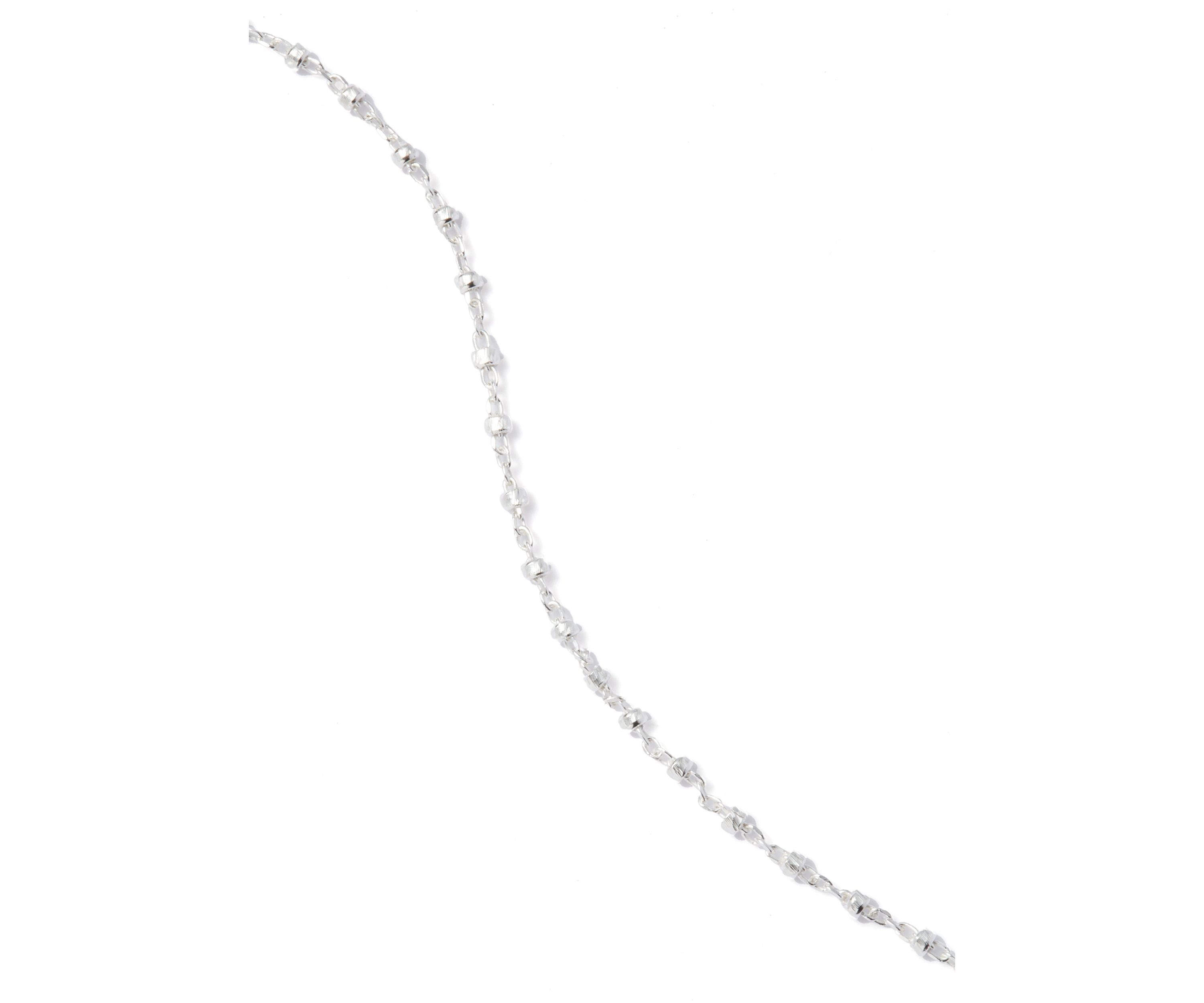 Sterling Silver Chain Bead Necklace