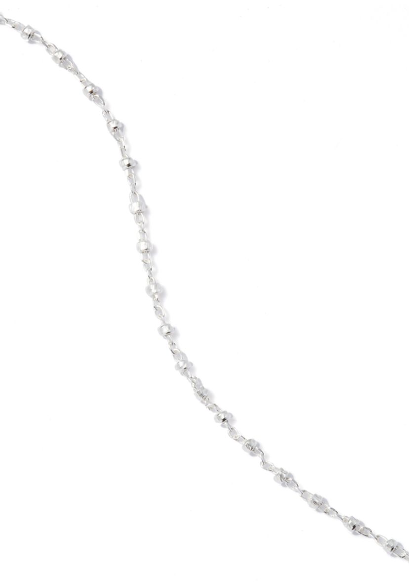 Sterling Silver Chain Bead Necklace