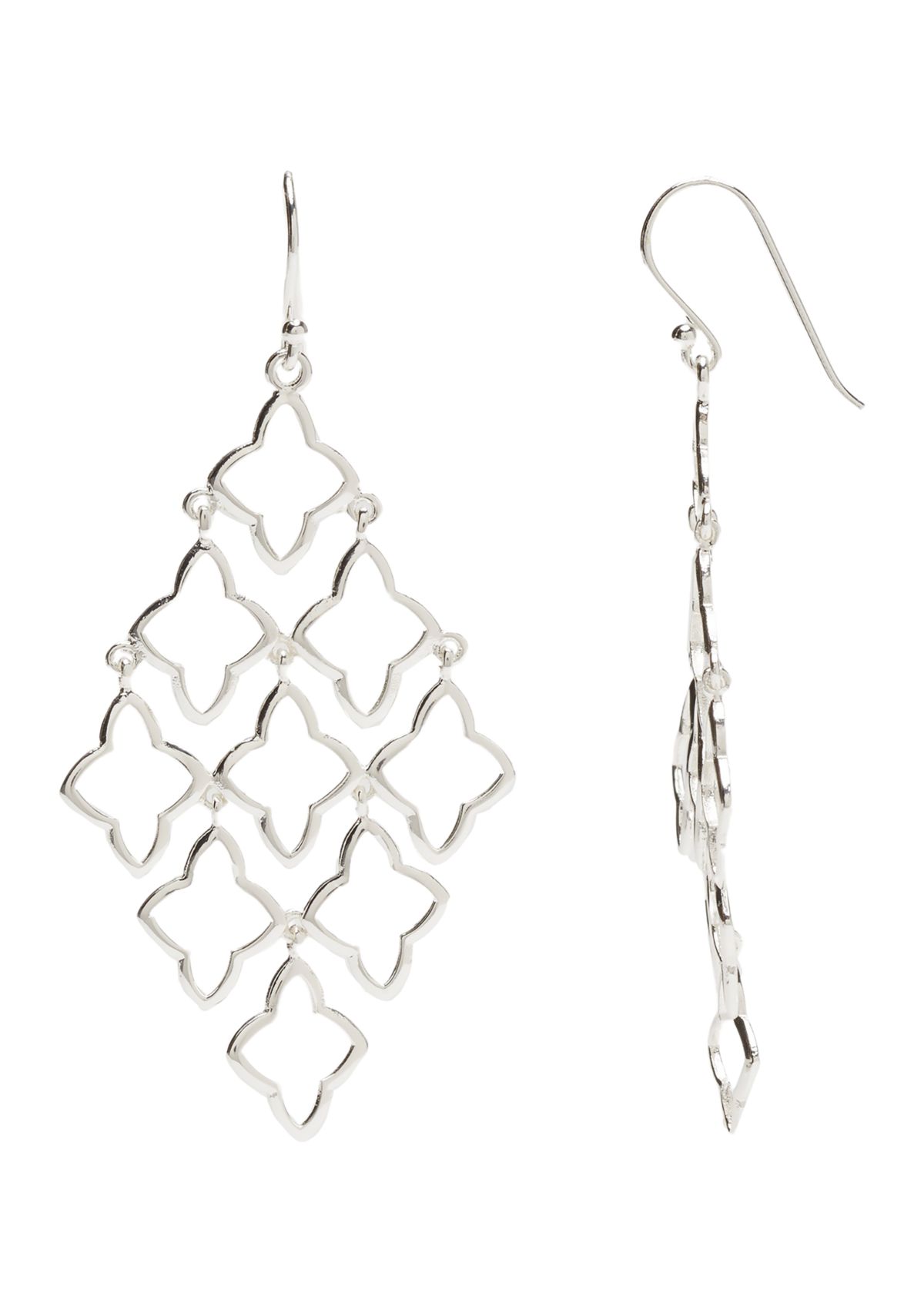 Silver Plated Long Drop Earrings