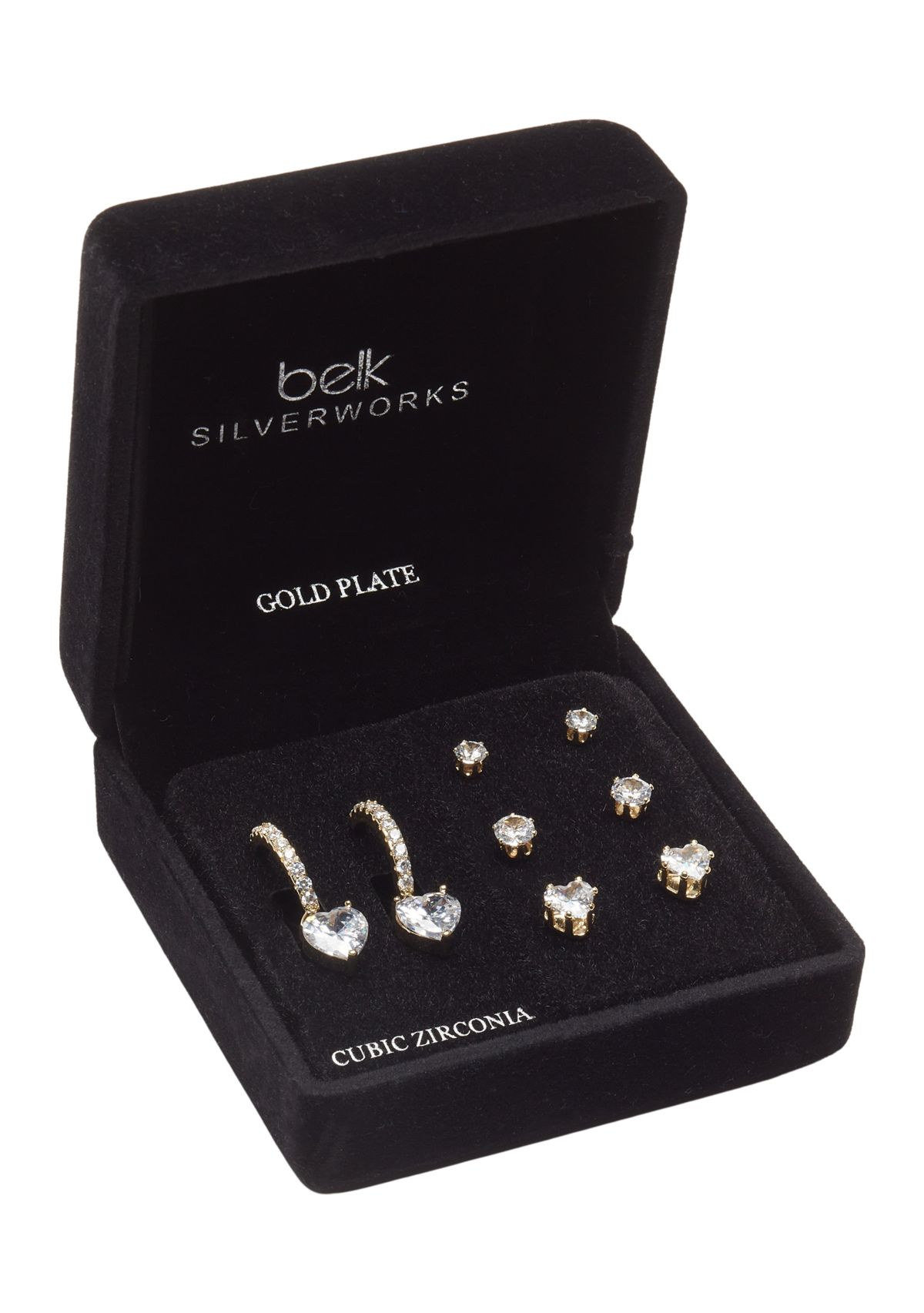 Gold Plated Hoop and Stud Earring Set