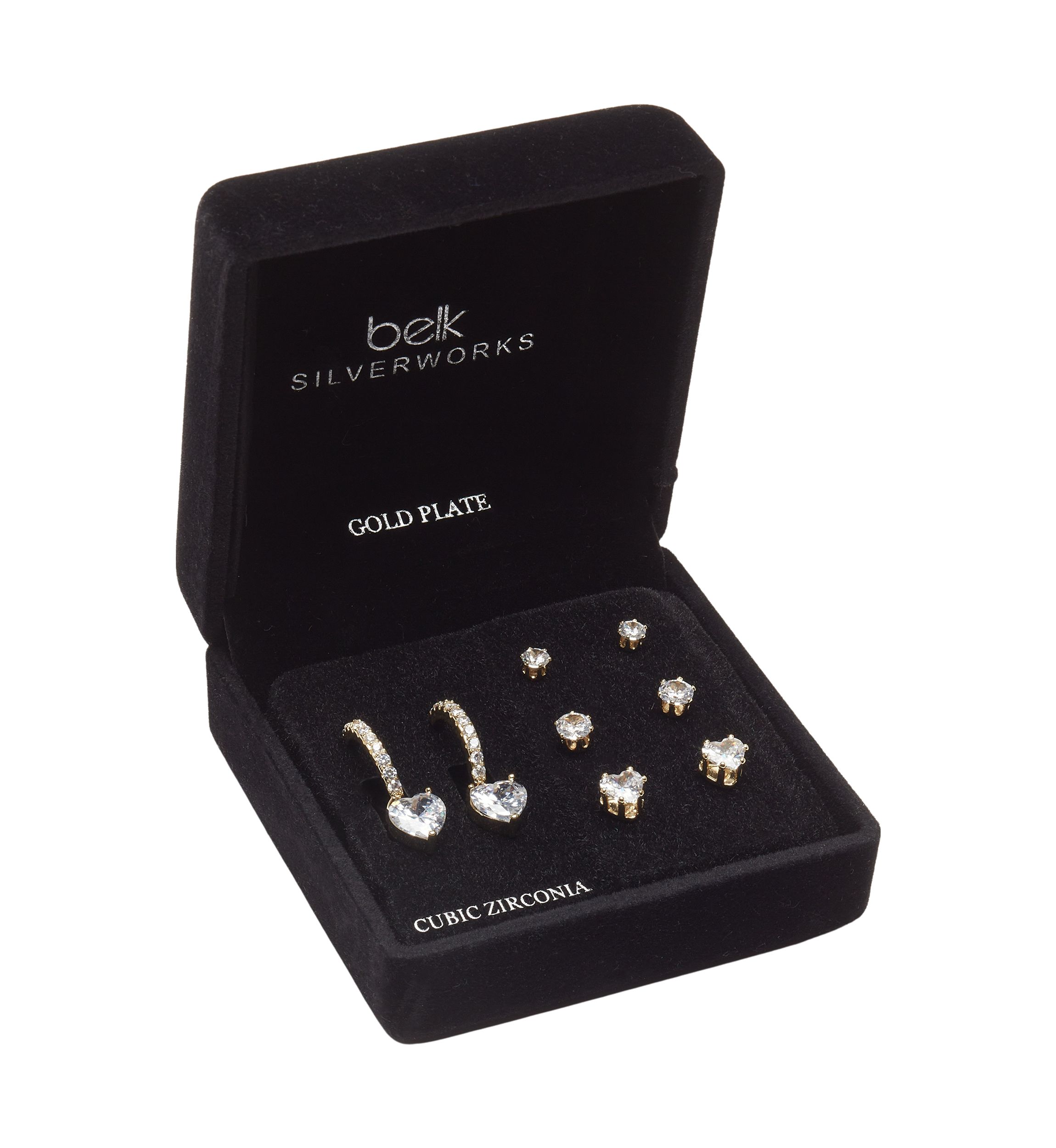 Gold Plated Hoop and Stud Earring Set