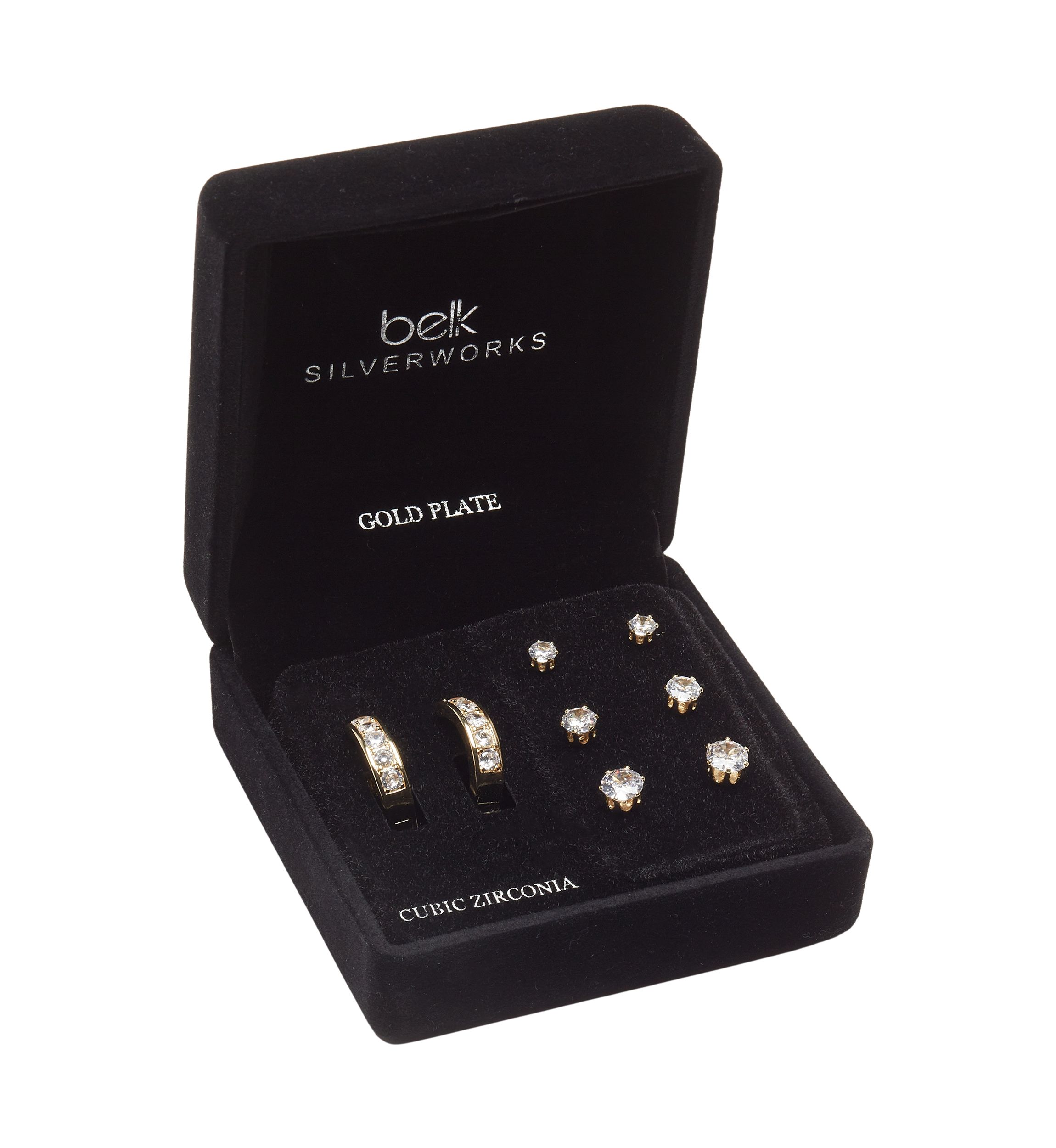 Gold Plated Drop Earring and Stud Set