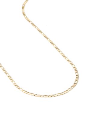 Belk Sterling Silver Two Tone Sterling Silver Figaro Chain Necklace
