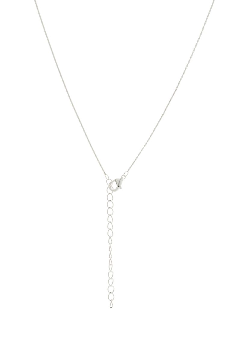Cubic Zirconia Pearl Silver Necklace and Earrings Set