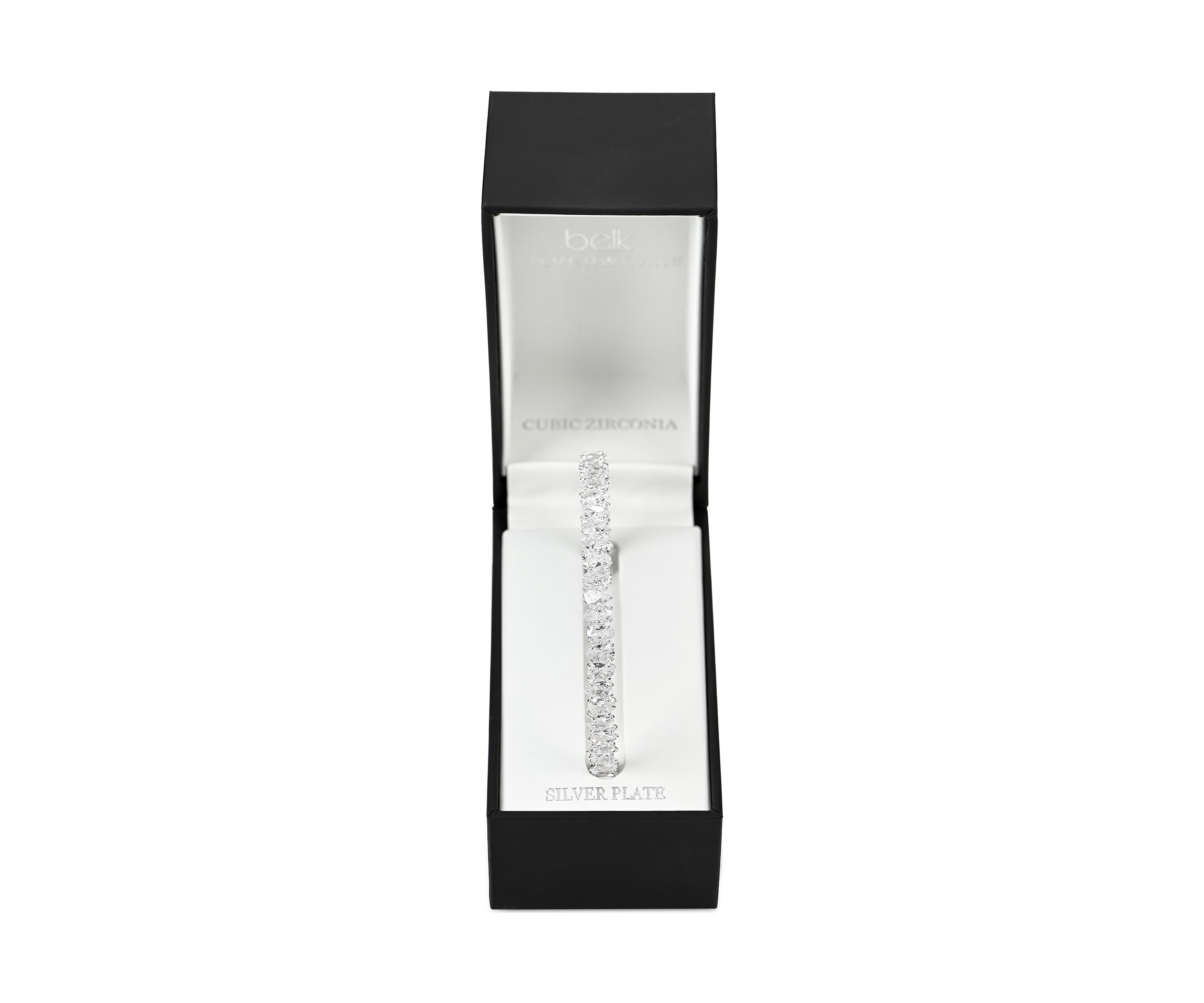 Lab Grown Stretch Cubic Zirconia Bangle Bracelet