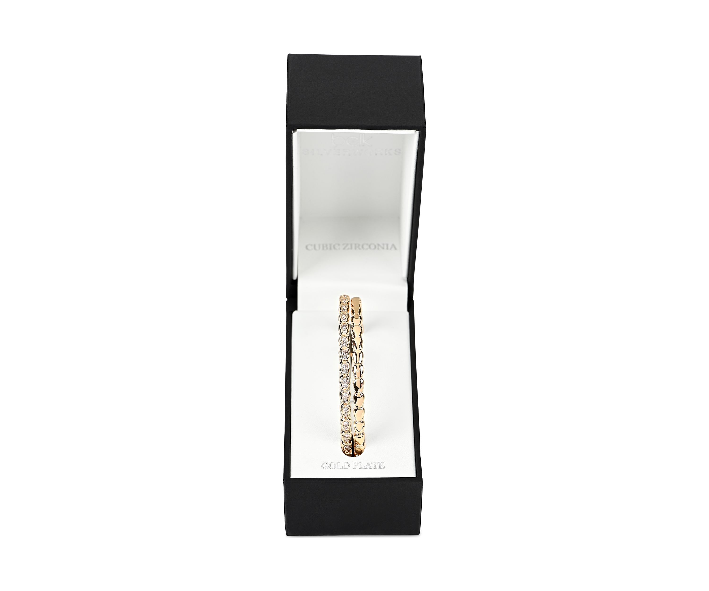 Lab Grown Double Row Cubic Zirconia Bangle Bracelet
