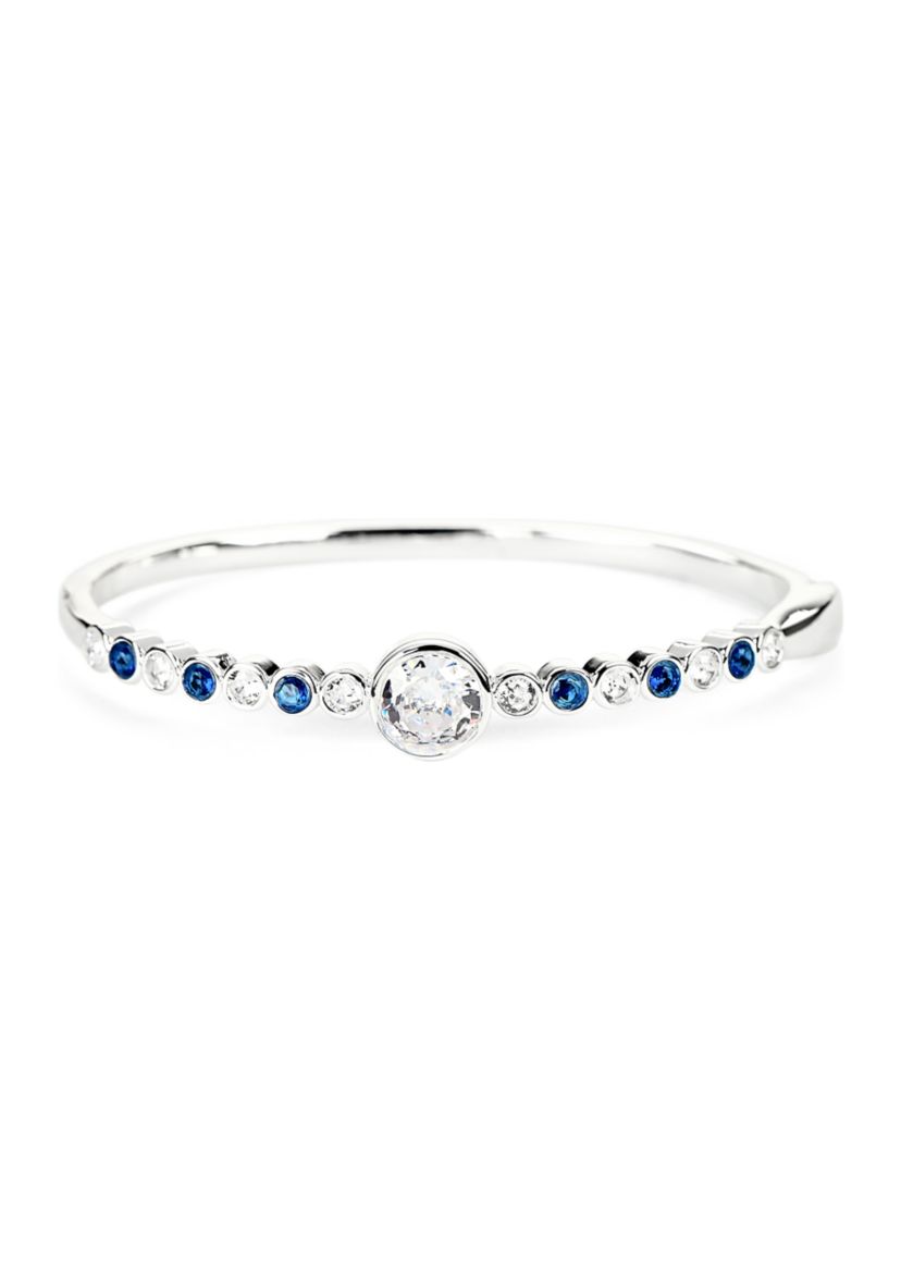Lab Grown Blue CZ Bangle Braclet