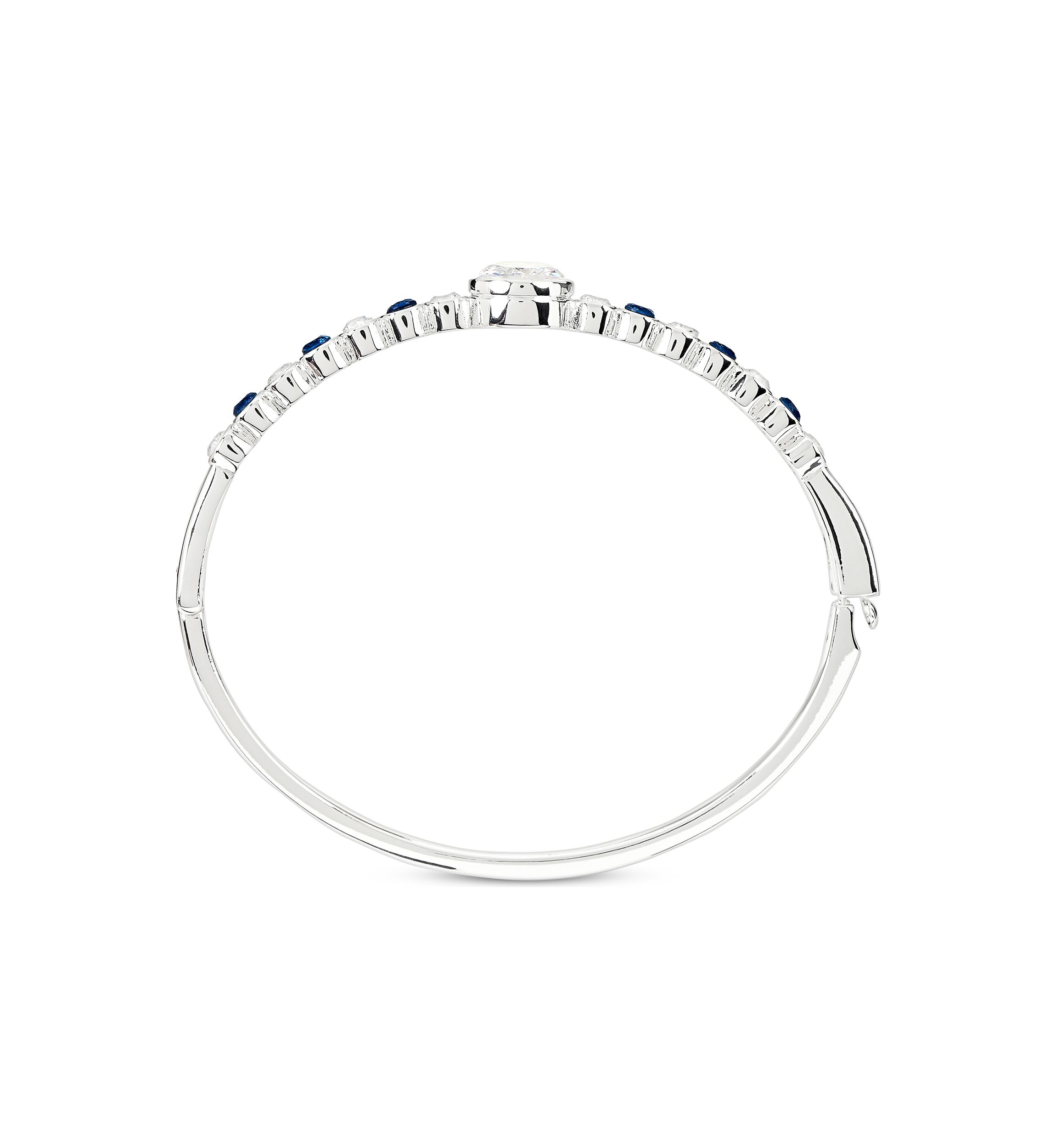 Lab Grown Blue CZ Bangle Braclet