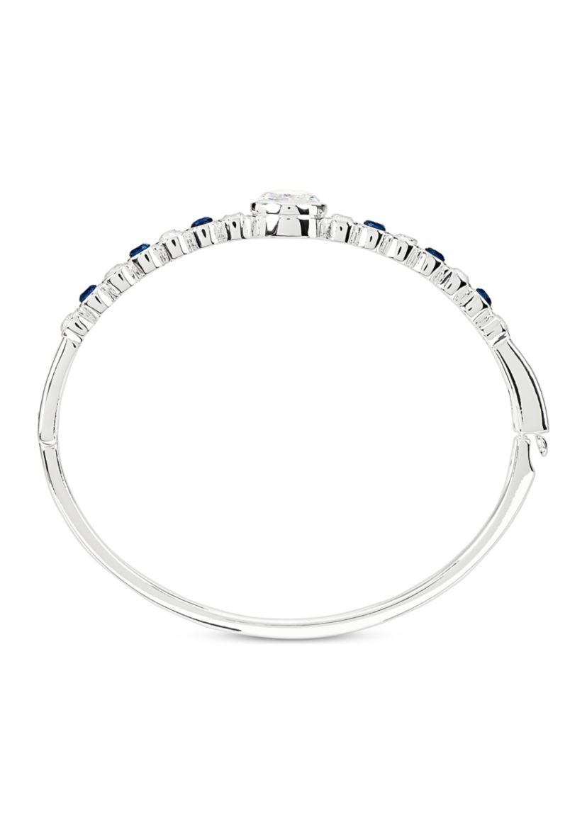 Lab Grown Blue CZ Bangle Braclet