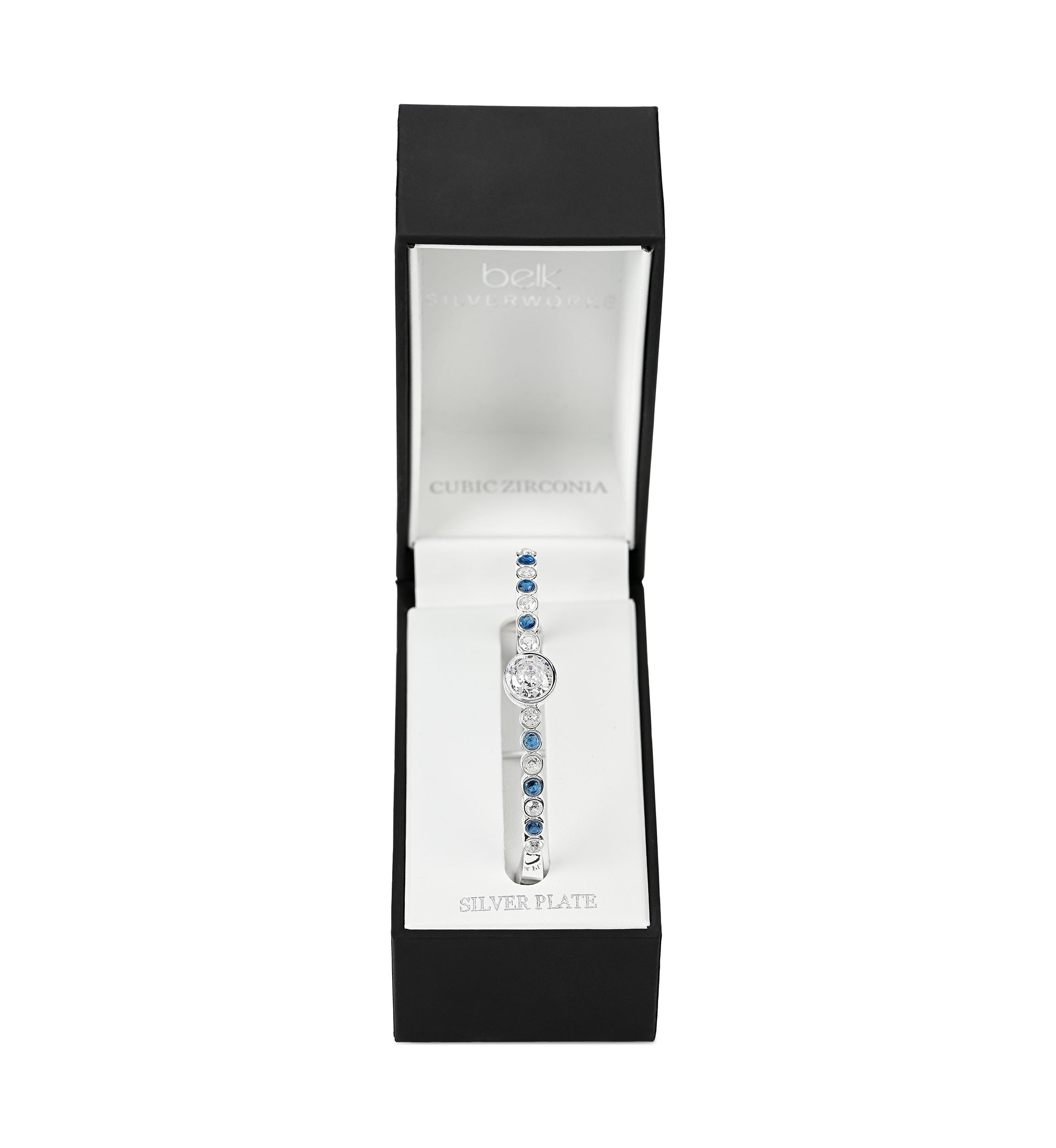 Lab Grown Blue CZ Bangle Braclet