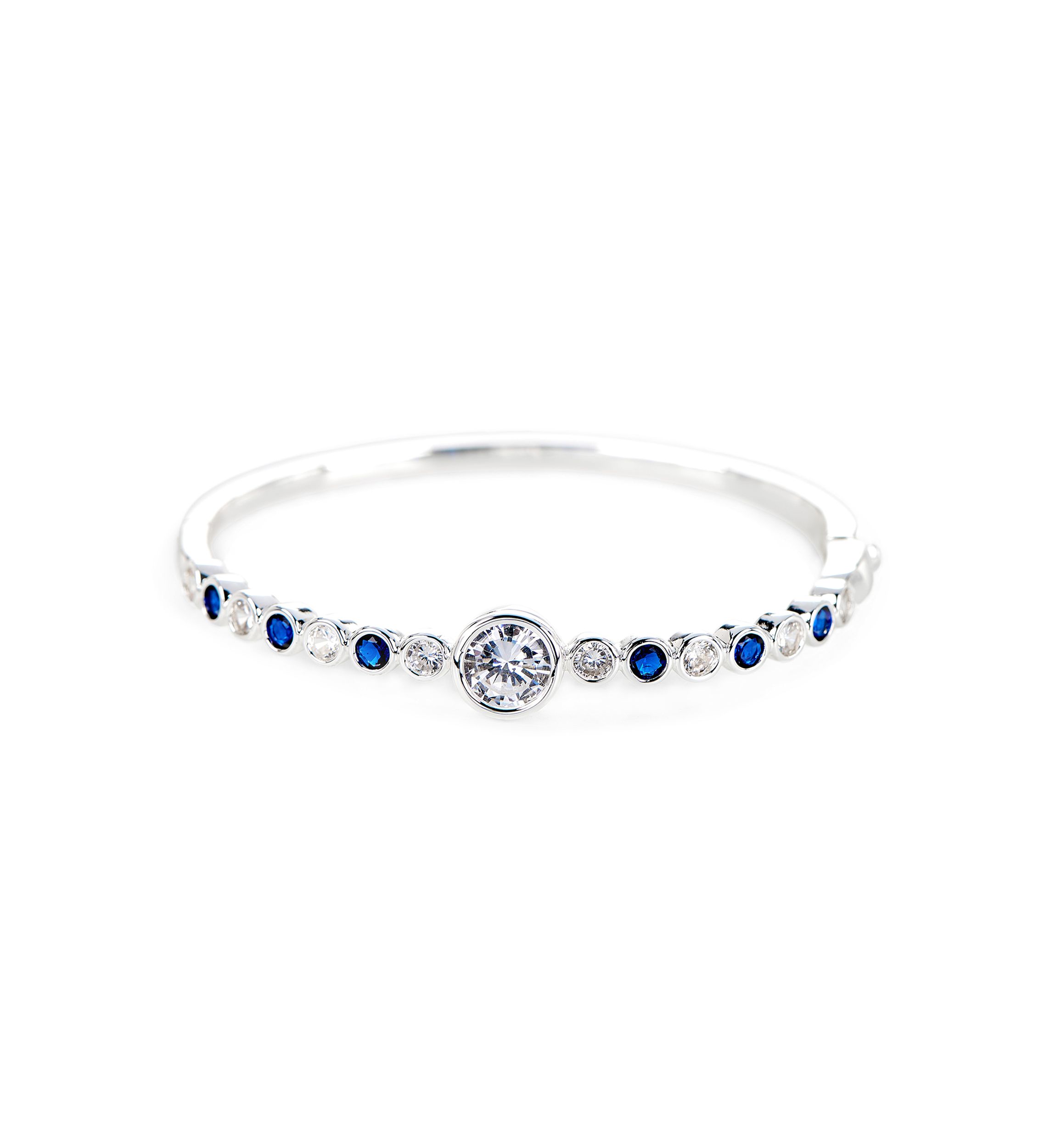 Silver Plated Lab Grown Cubic Zirconia Bracelet