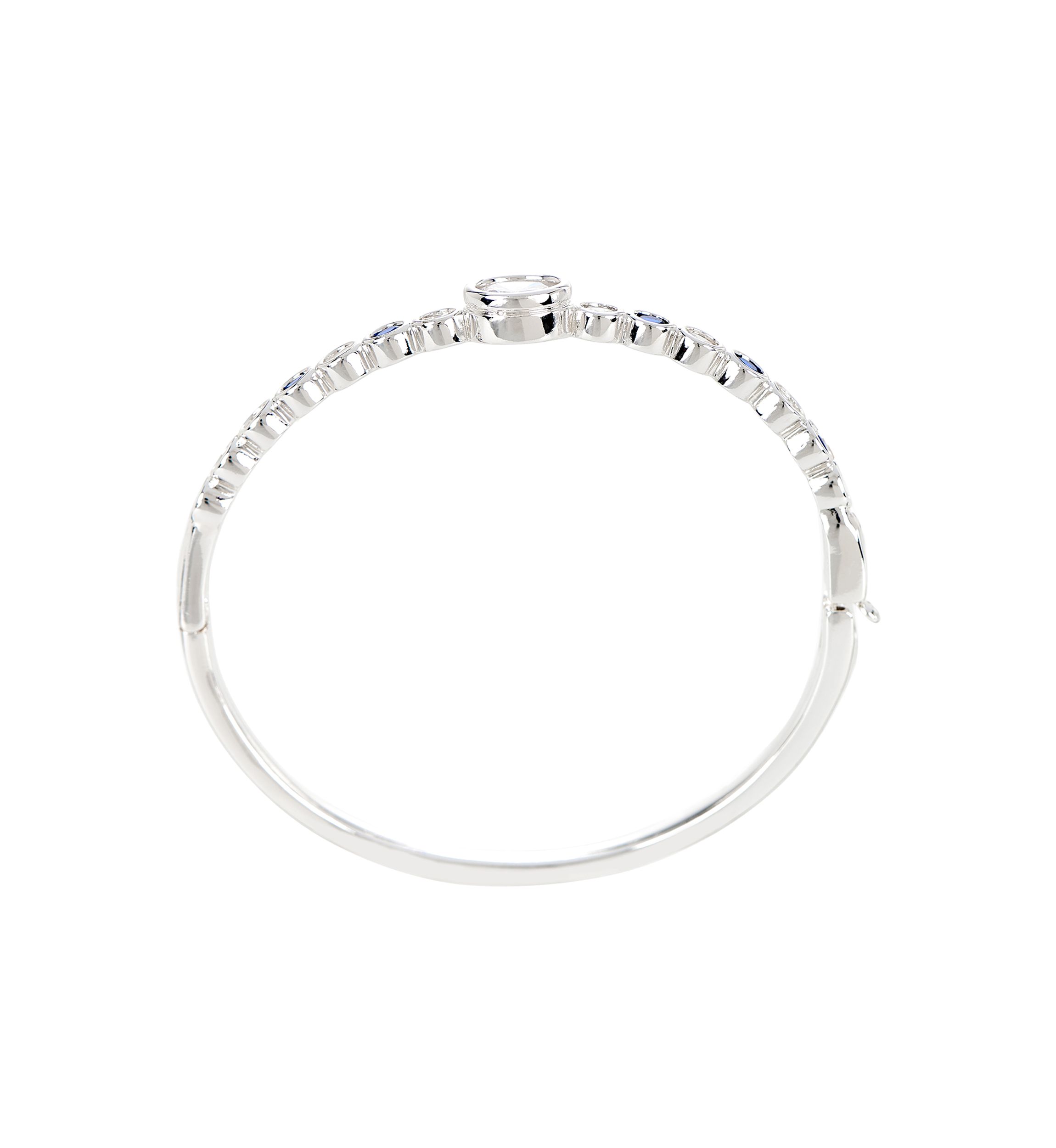 Silver Plated Lab Grown Cubic Zirconia Bracelet