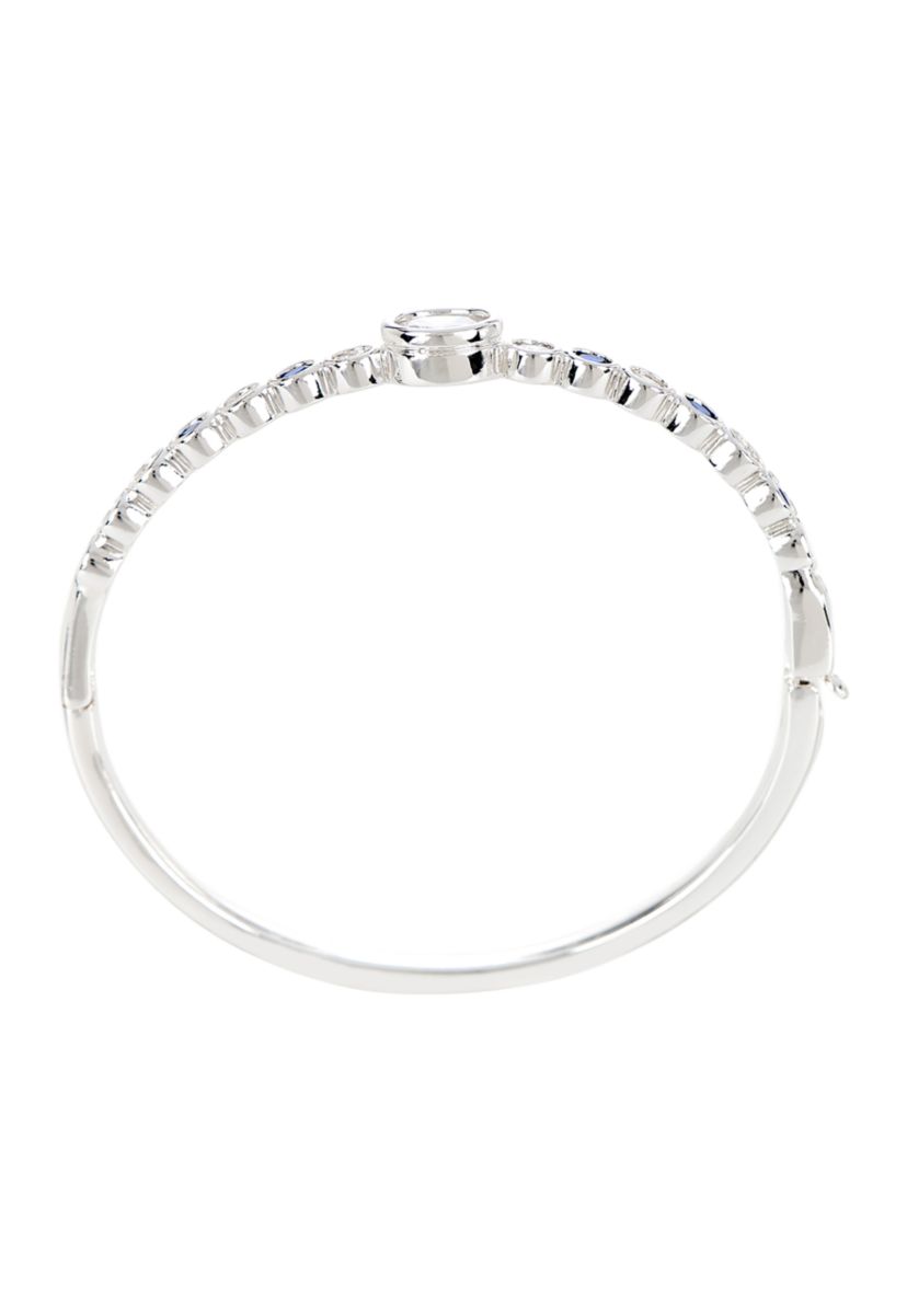 Silver Plated Lab Grown Cubic Zirconia Bracelet