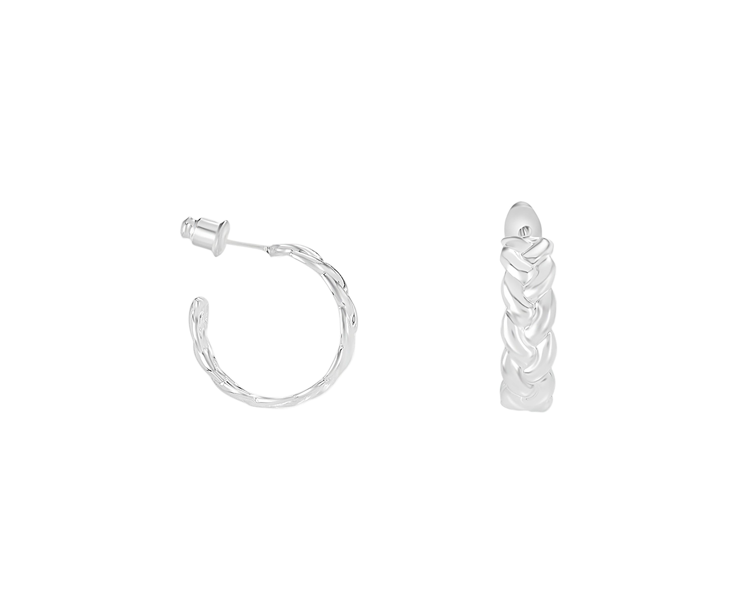 Silver Plated 3 Piece Hoop Earring Set