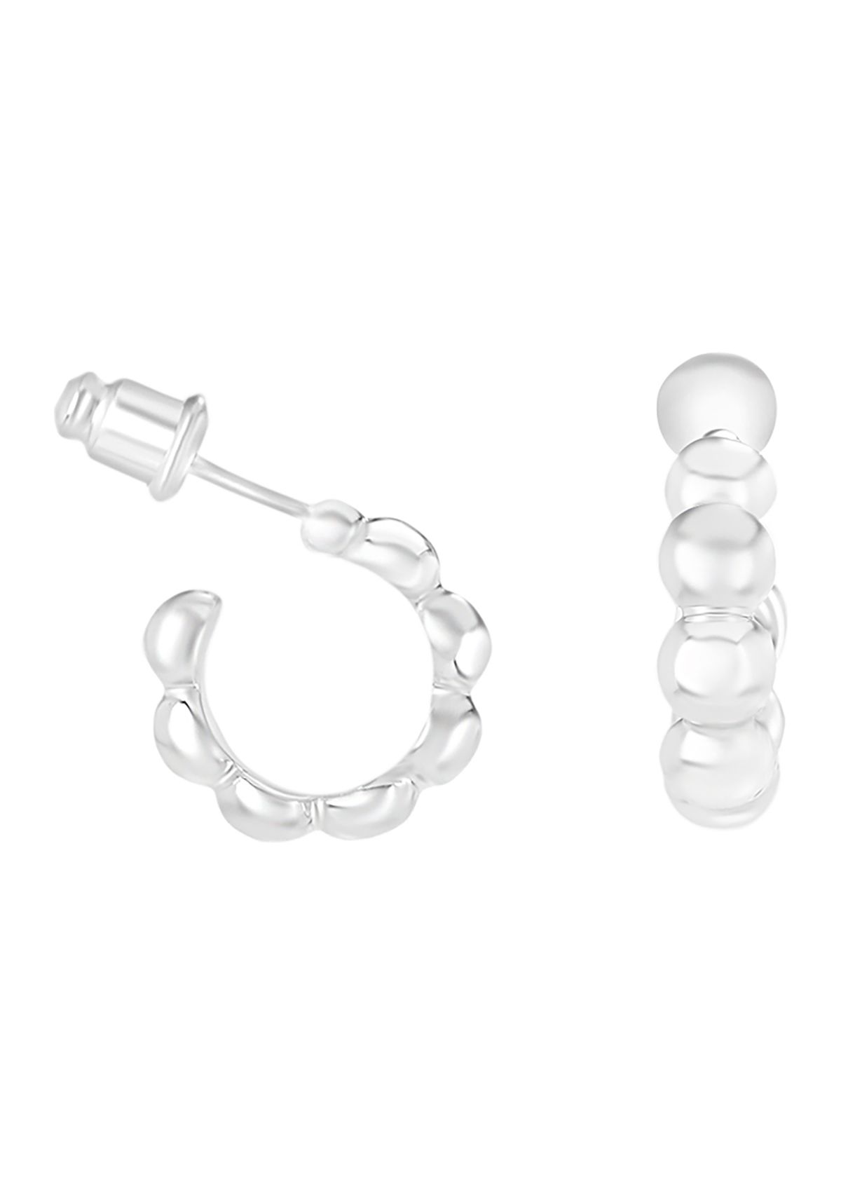 Silver Plated 3 Piece Hoop Earring Set